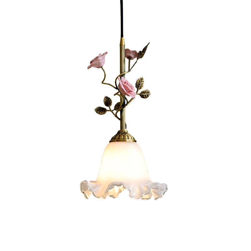Ilsoris Individual Creativity Rose Glass Ceramic Pendant Lamp - Letslighting