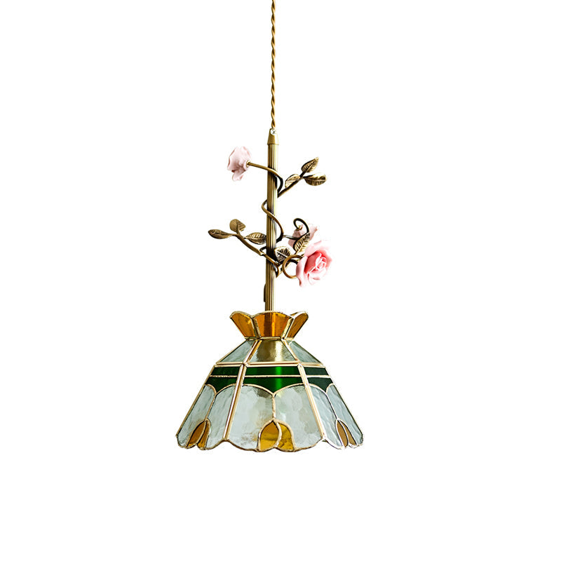 Ilsoris Individual Creativity Rose Glass Ceramic Pendant Lamp - Letslighting