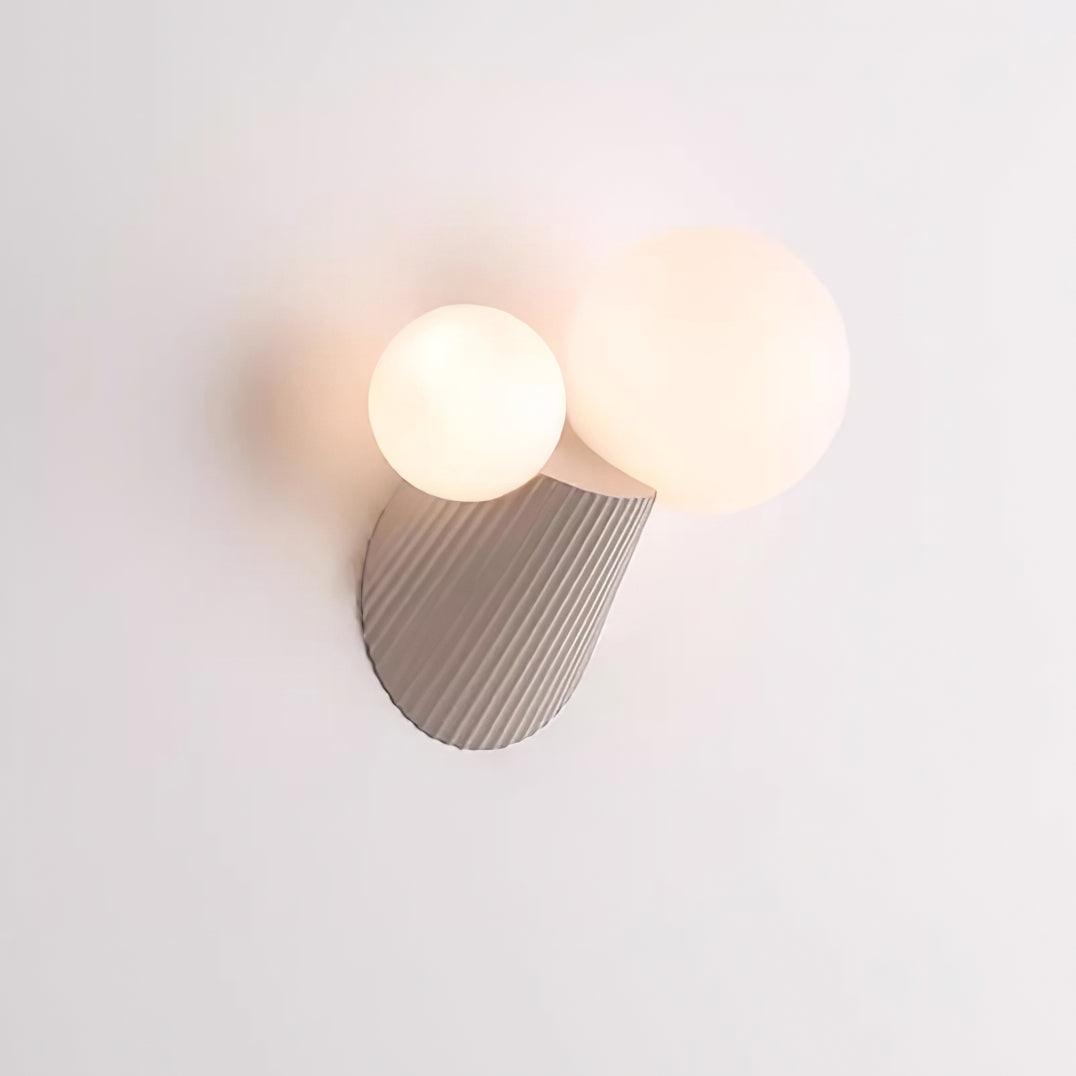 Wall Light Playful Asymmetry with Dual Frosted Glass Globes - Letslighting