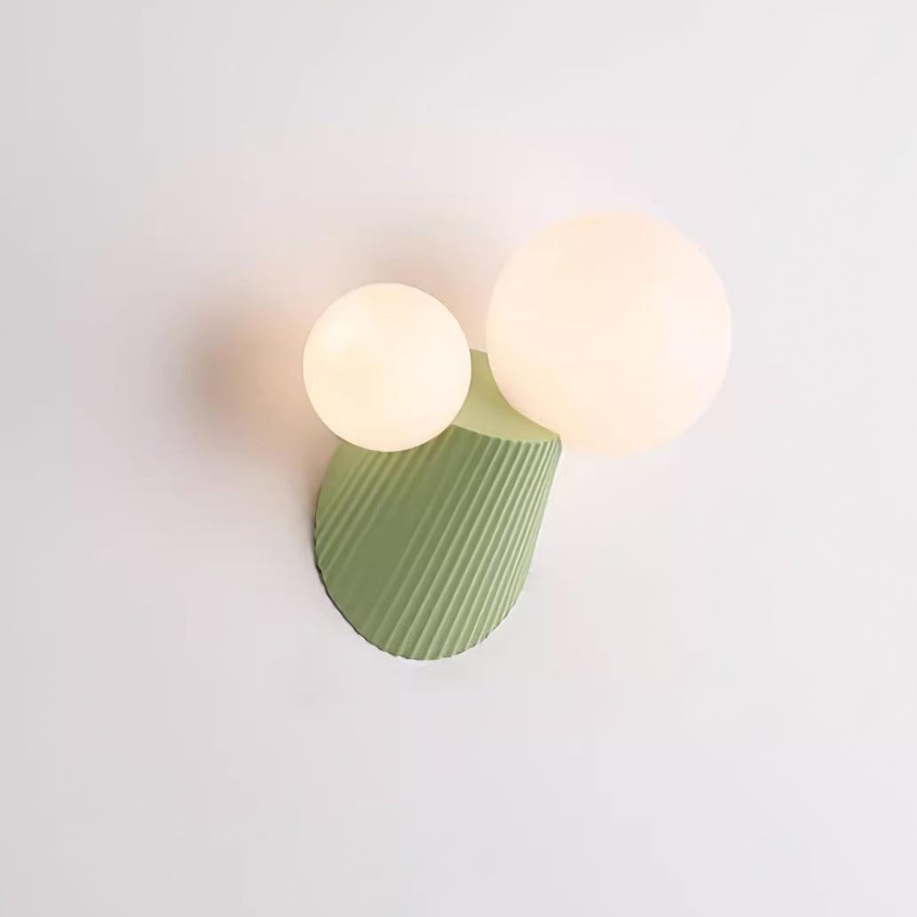 Wall Light Playful Asymmetry with Dual Frosted Glass Globes - Letslighting