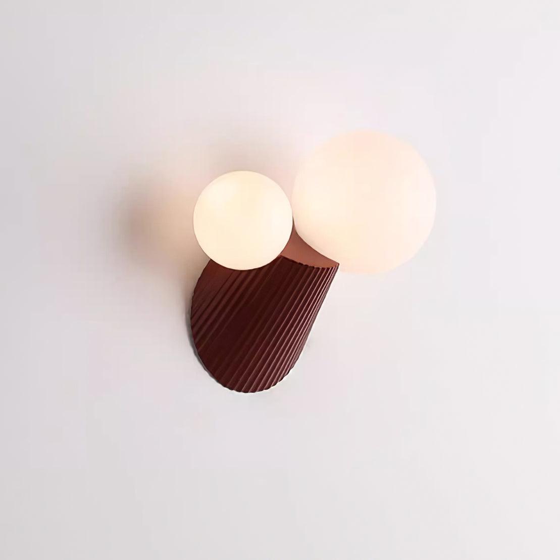 Wall Light Playful Asymmetry with Dual Frosted Glass Globes - Letslighting
