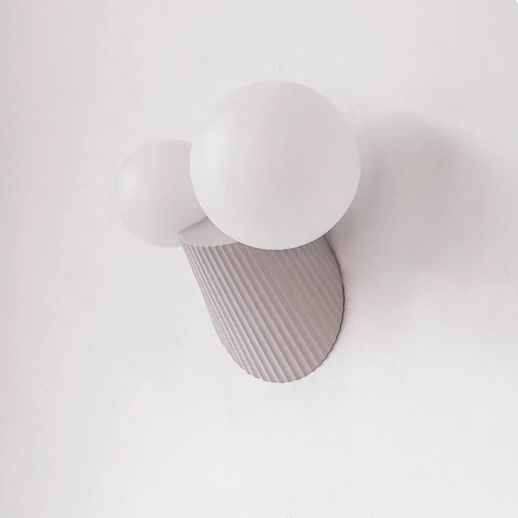 Wall Light Playful Asymmetry with Dual Frosted Glass Globes - Letslighting