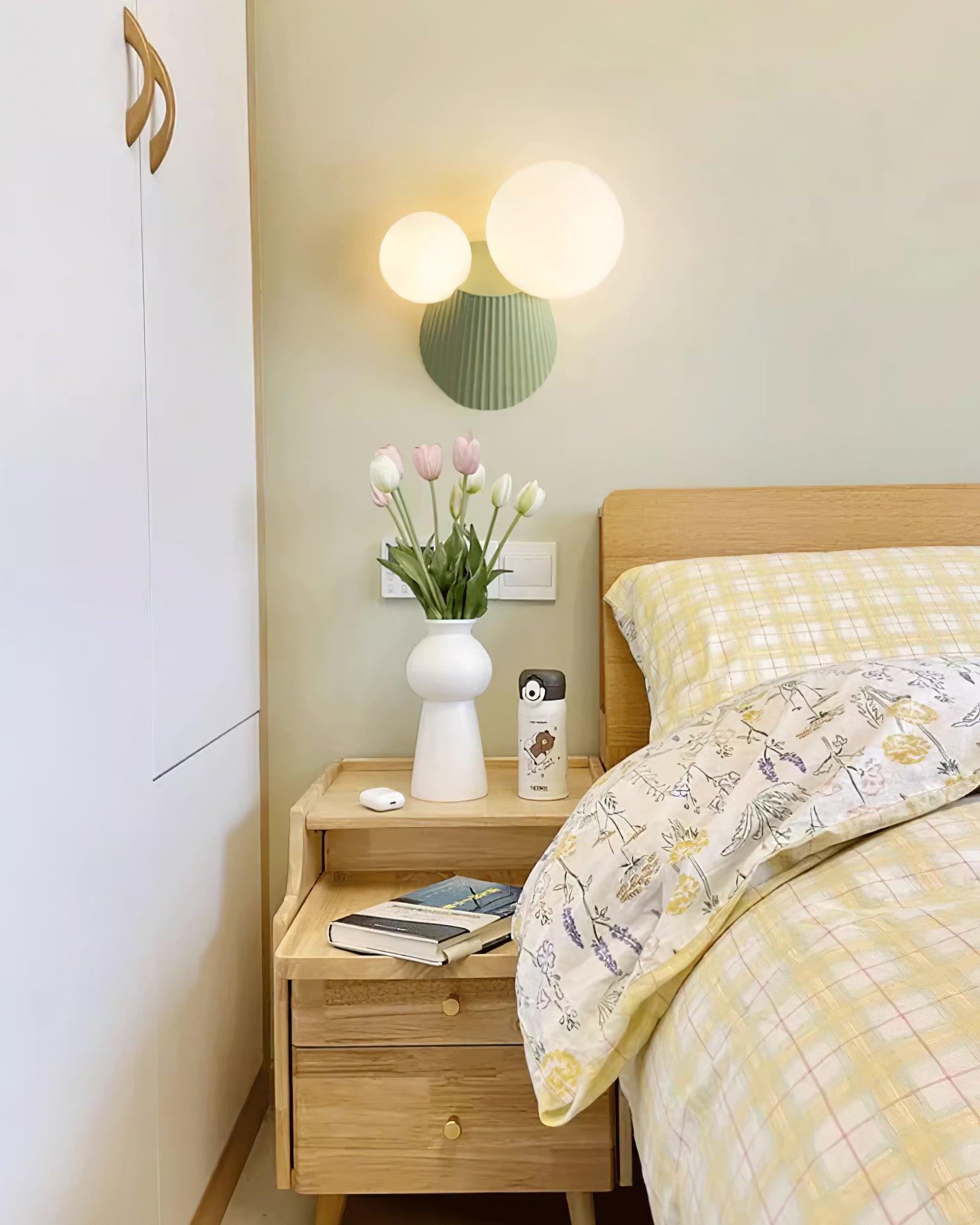 Wall Light Playful Asymmetry with Dual Frosted Glass Globes - Letslighting