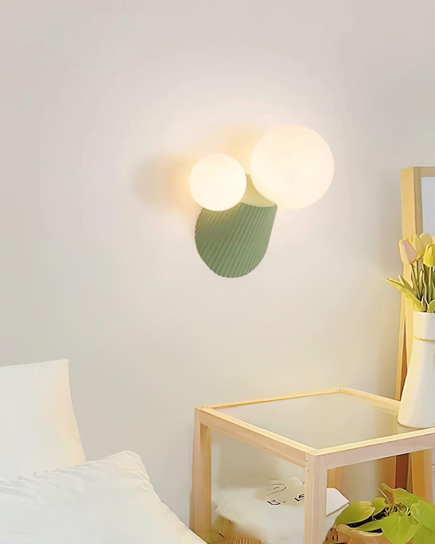 Wall Light Playful Asymmetry with Dual Frosted Glass Globes - Letslighting