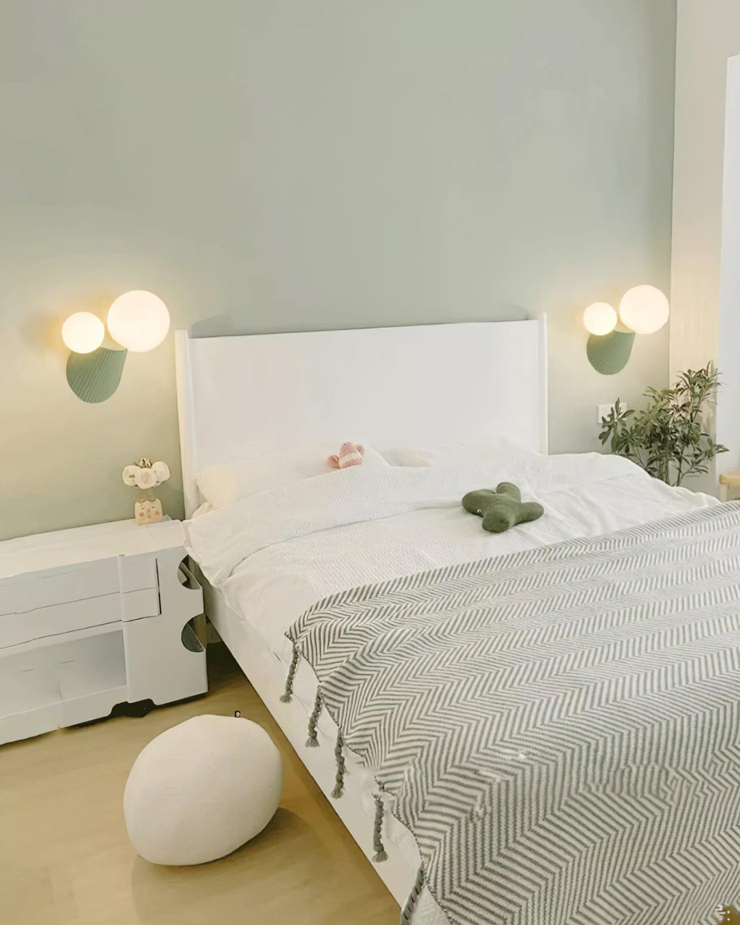 Wall Light Playful Asymmetry with Dual Frosted Glass Globes - Letslighting