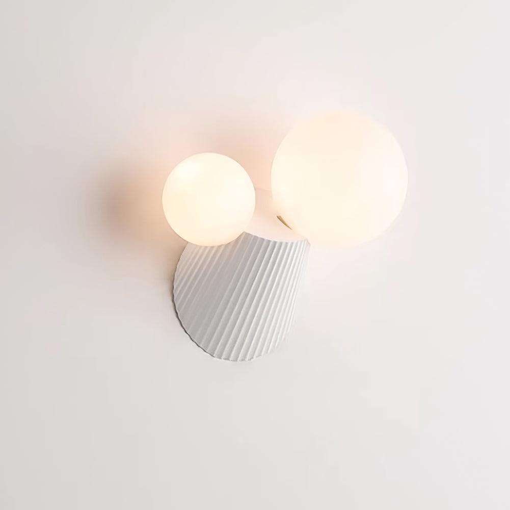 Wall Light Playful Asymmetry with Dual Frosted Glass Globes - Letslighting