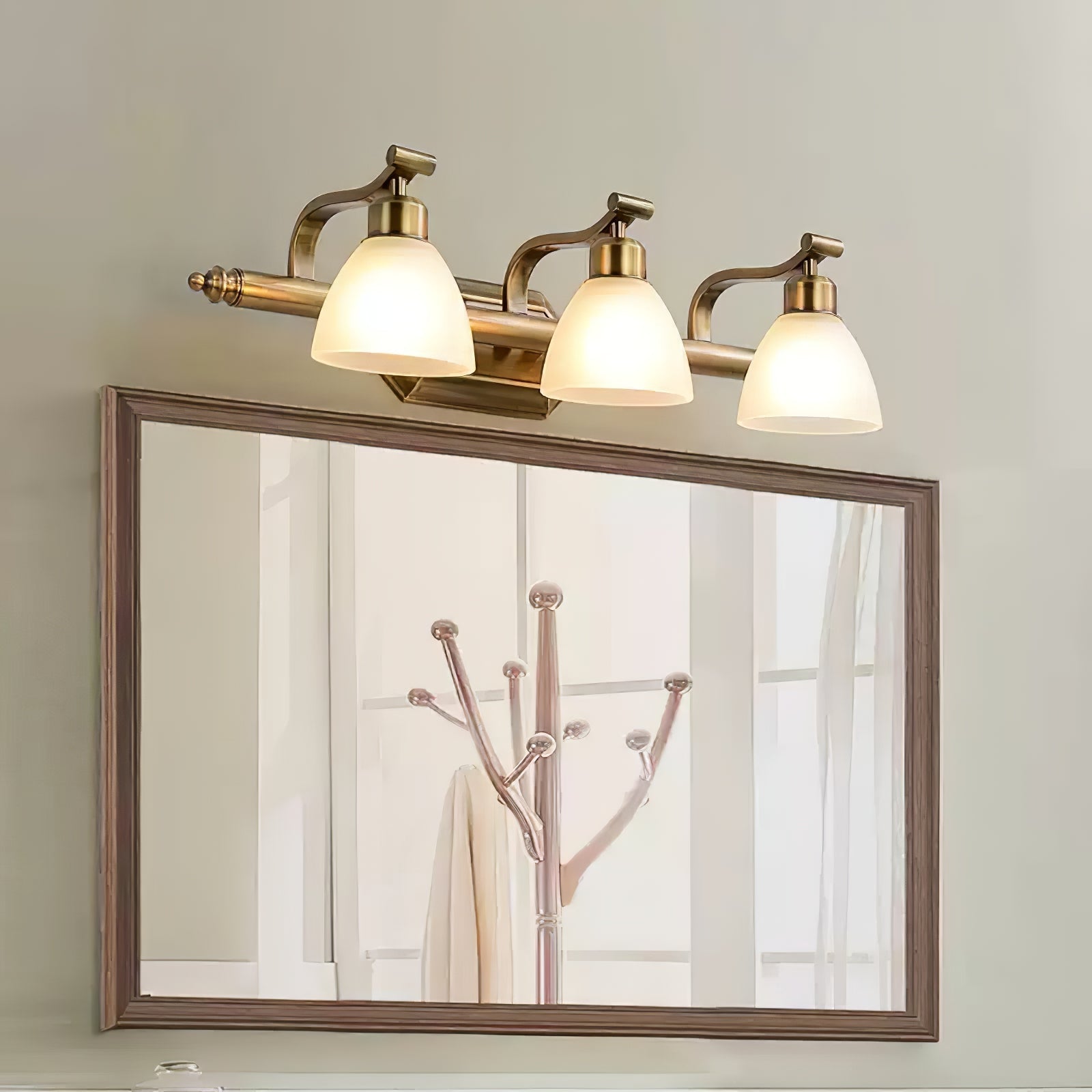Colaeus Classic Art Bath Glass Wall Light - Letslighting
