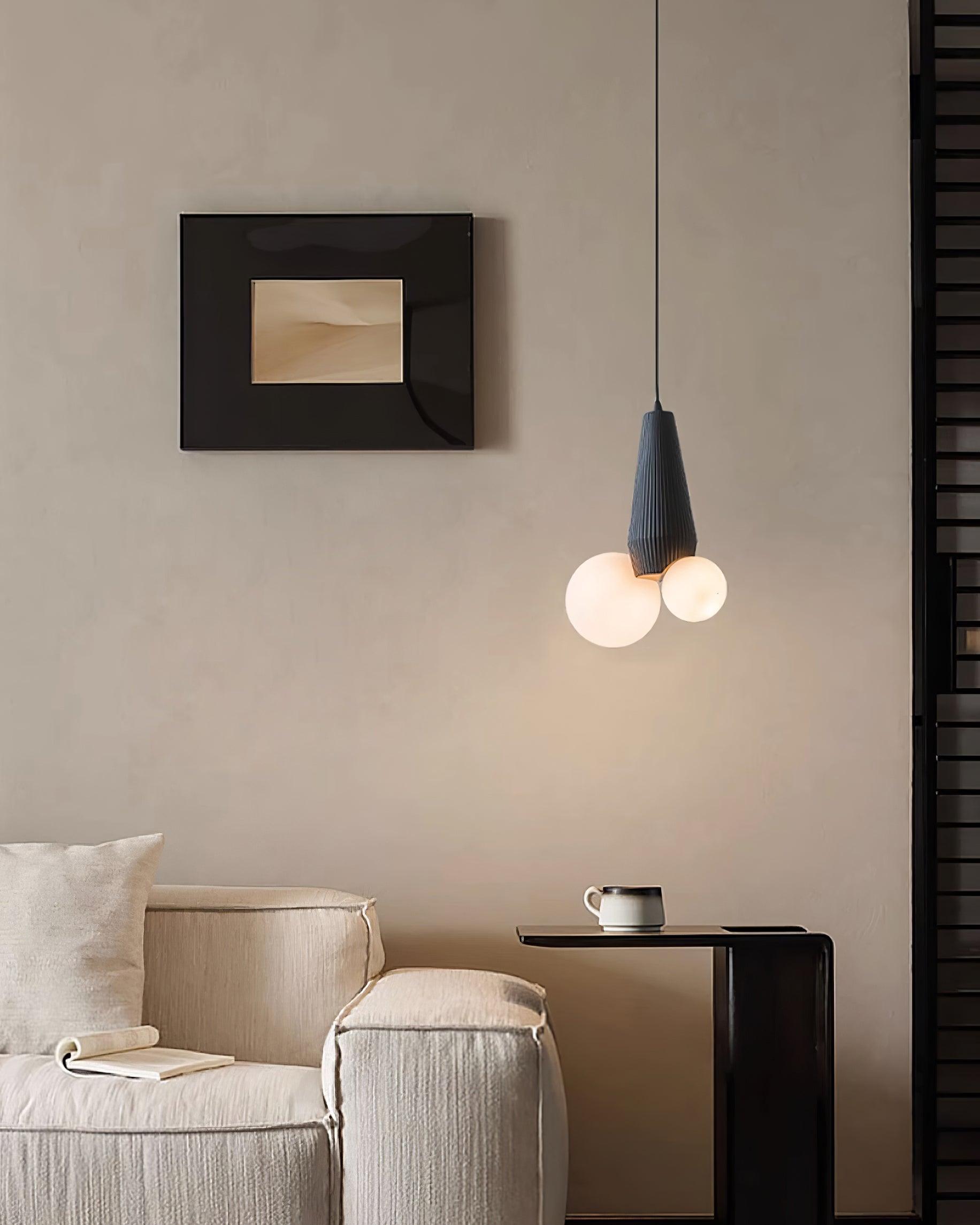 Pendant Lamp Playful Asymmetry with Dual Frosted Glass Globes - Letslighting