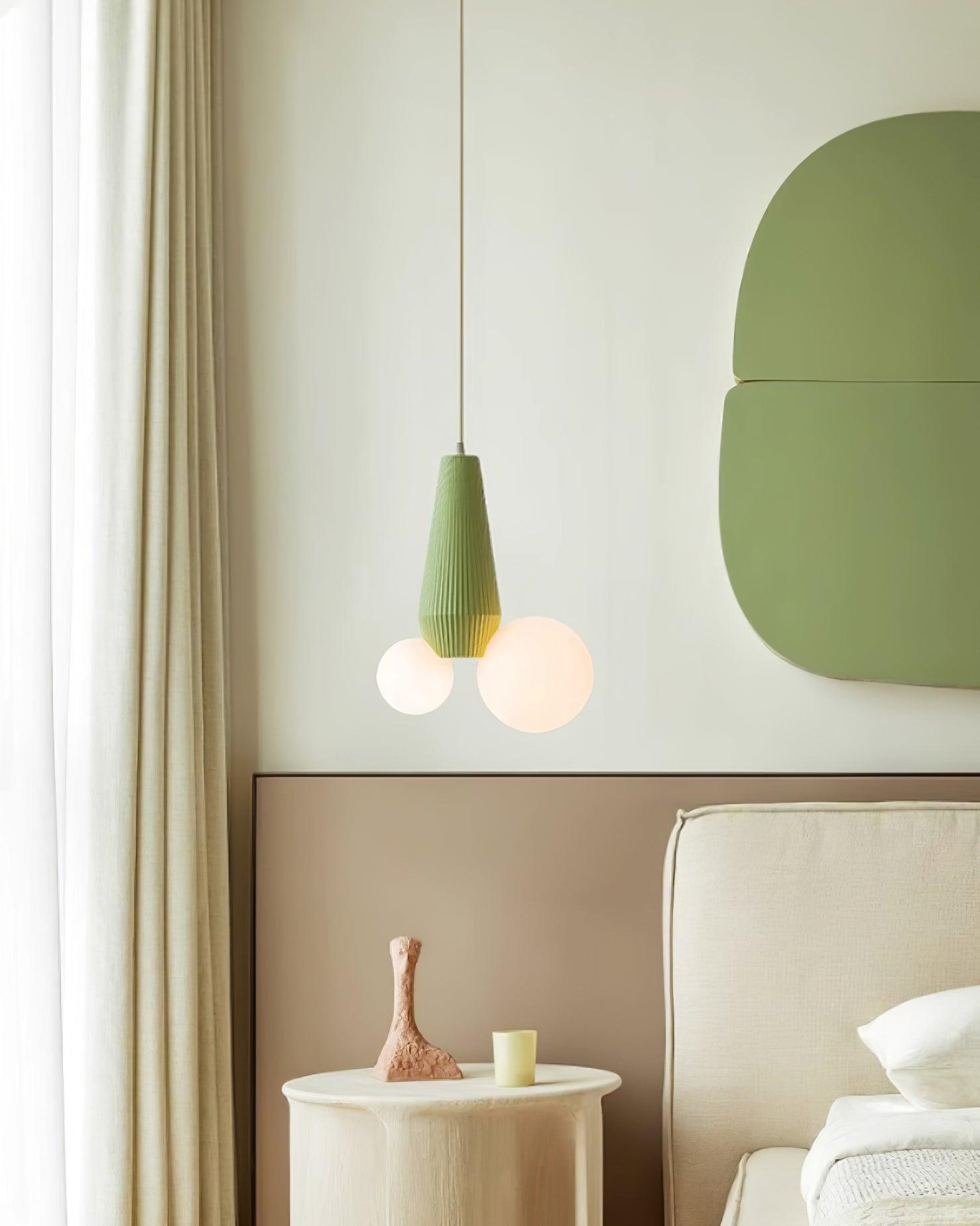 Pendant Lamp Playful Asymmetry with Dual Frosted Glass Globes - Letslighting