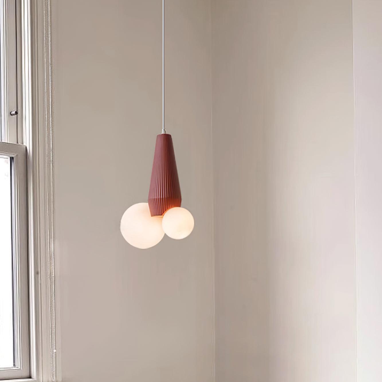 Pendant Lamp Playful Asymmetry with Dual Frosted Glass Globes - Letslighting