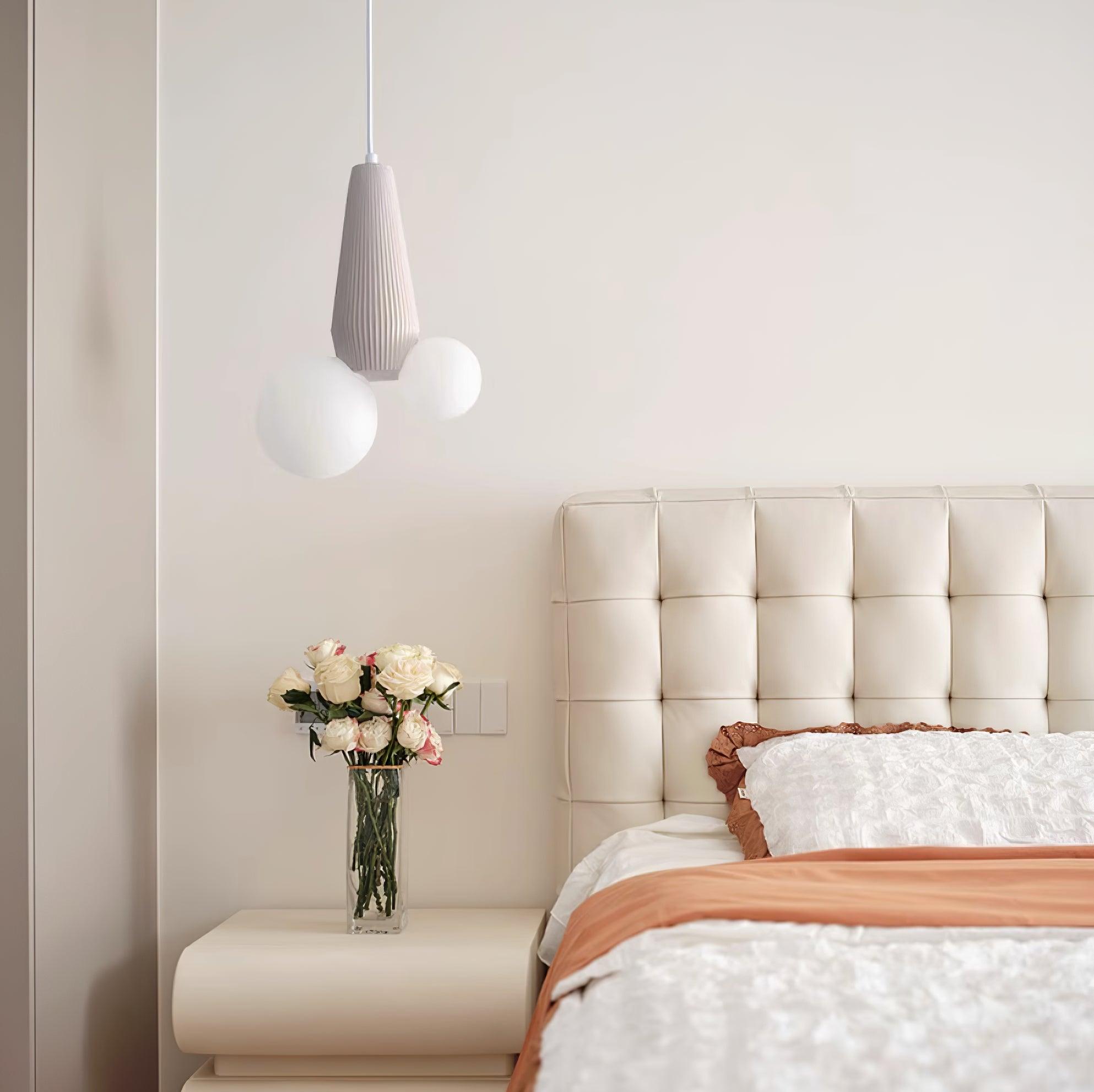 Pendant Lamp Playful Asymmetry with Dual Frosted Glass Globes - Letslighting