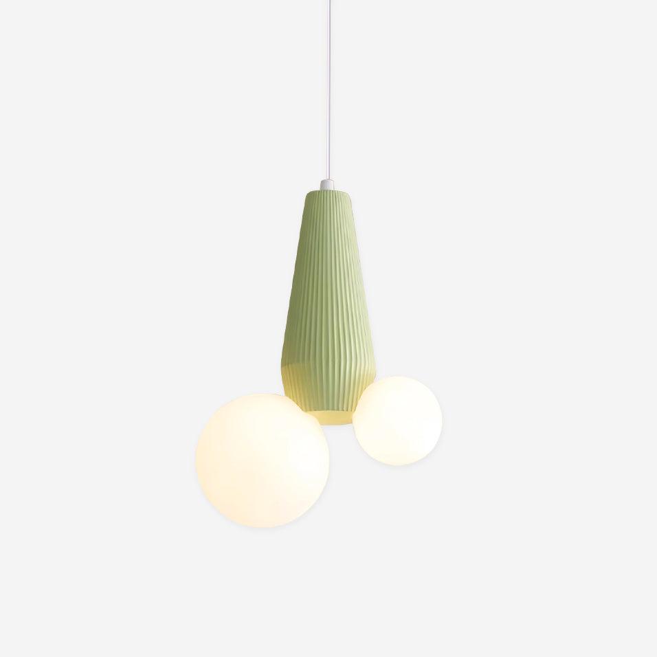 Pendant Lamp Playful Asymmetry with Dual Frosted Glass Globes - Letslighting
