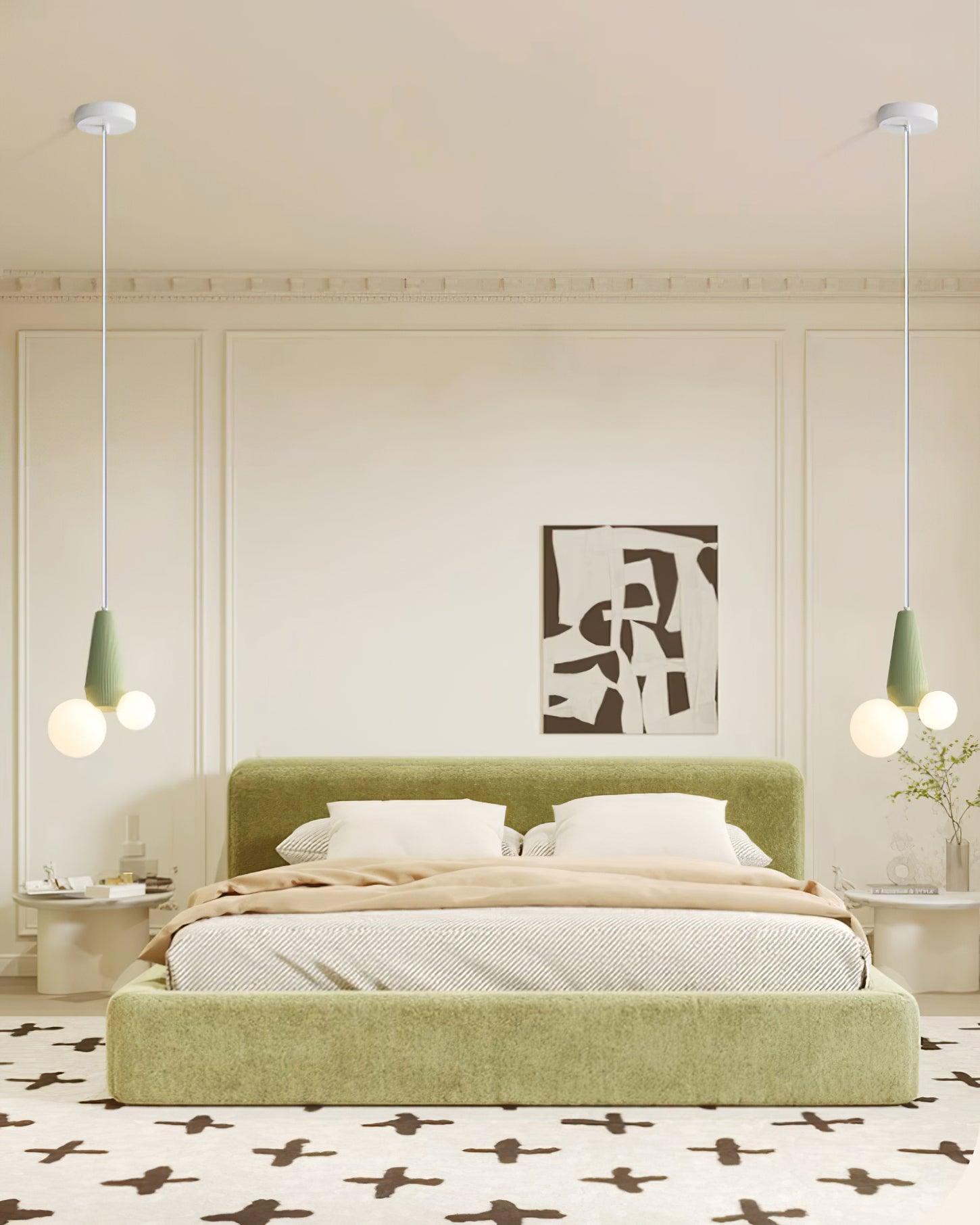 Pendant Lamp Playful Asymmetry with Dual Frosted Glass Globes - Letslighting