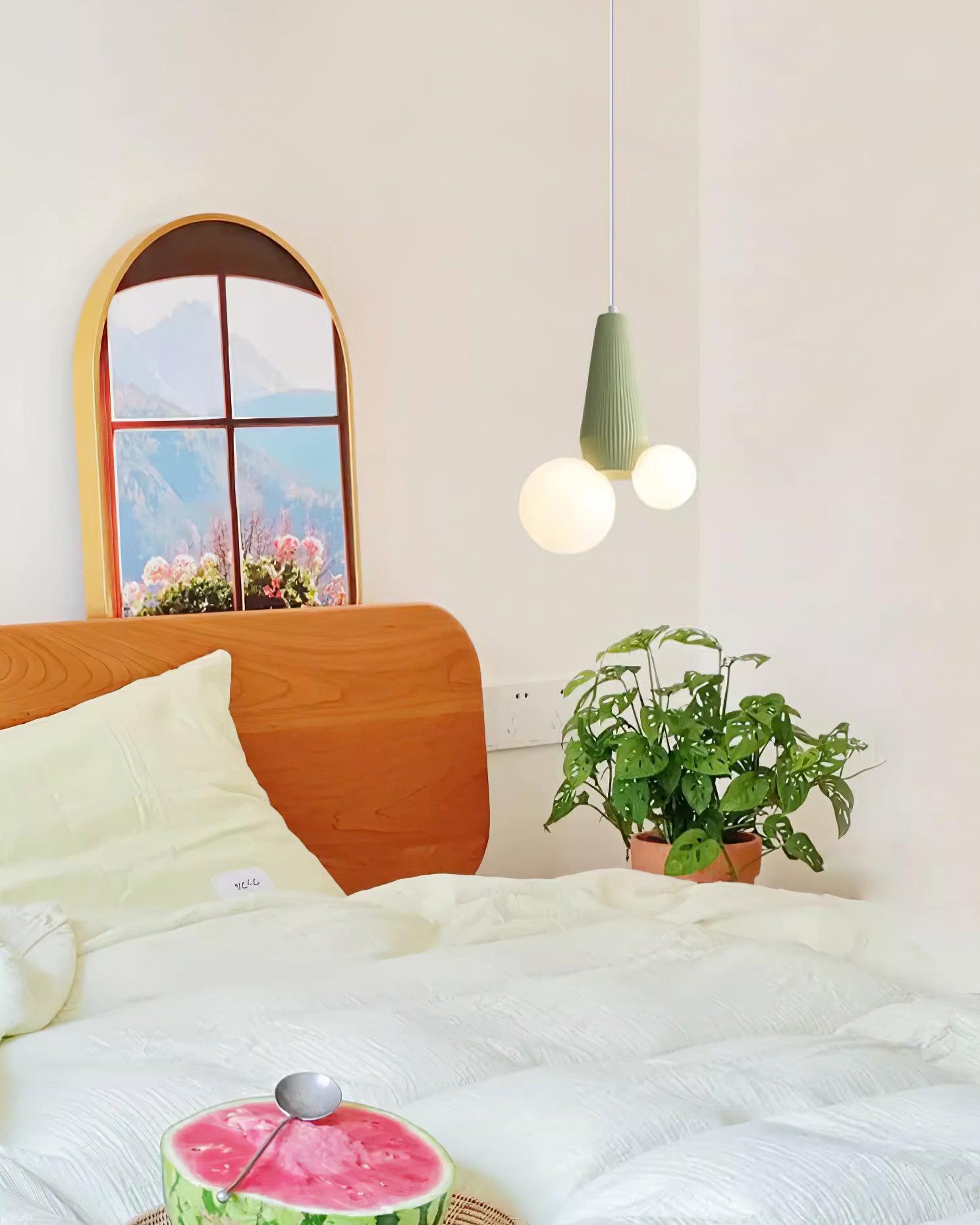 Pendant Lamp Playful Asymmetry with Dual Frosted Glass Globes - Letslighting