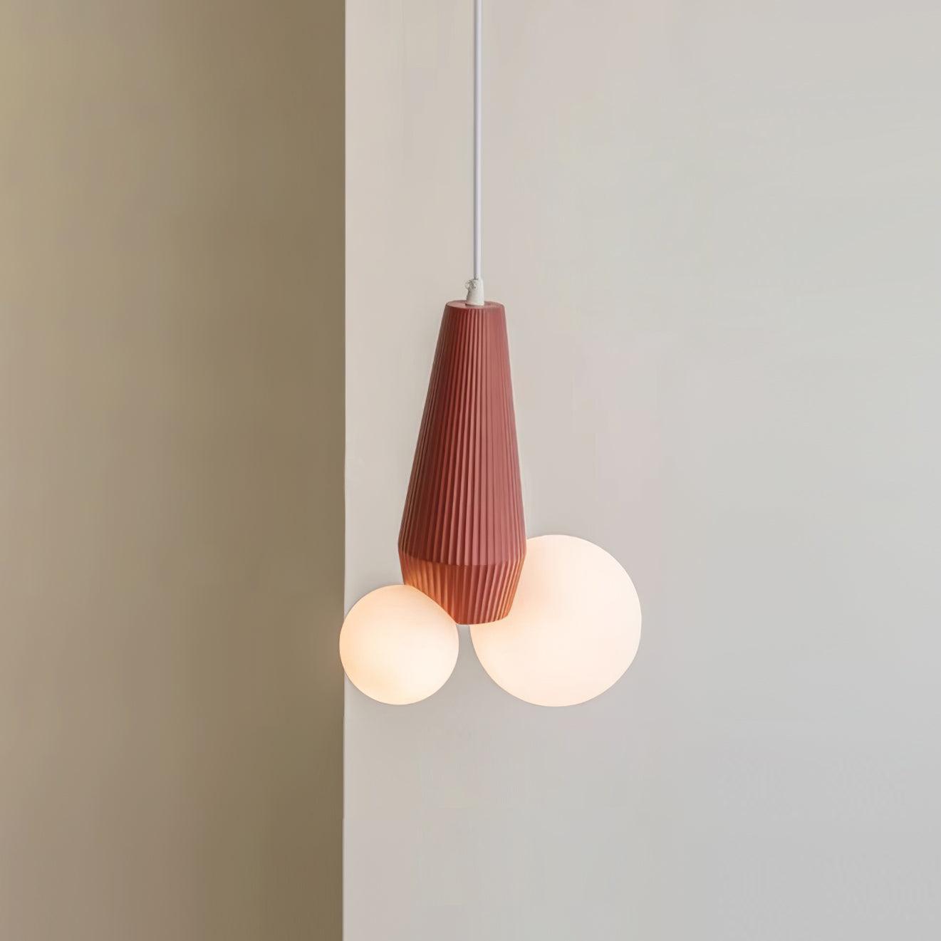 Pendant Lamp Playful Asymmetry with Dual Frosted Glass Globes - Letslighting