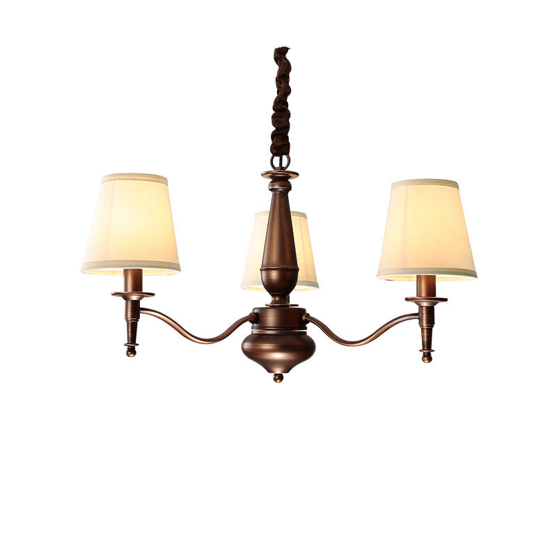 Zosolia Vintage Industrial Luxury Brass Fabric Chandelier - Letslighting