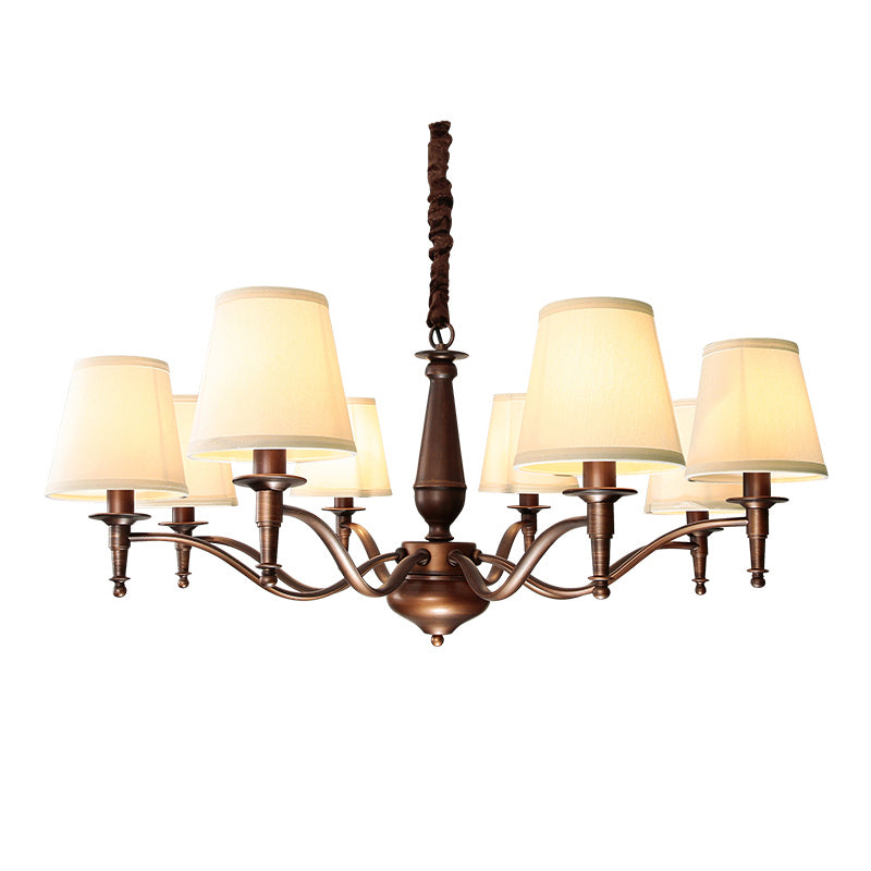Zosolia Vintage Industrial Luxury Brass Fabric Chandelier - Letslighting