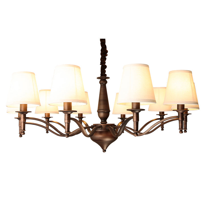 Zosolia Vintage Industrial Luxury Brass Fabric Chandelier - Letslighting