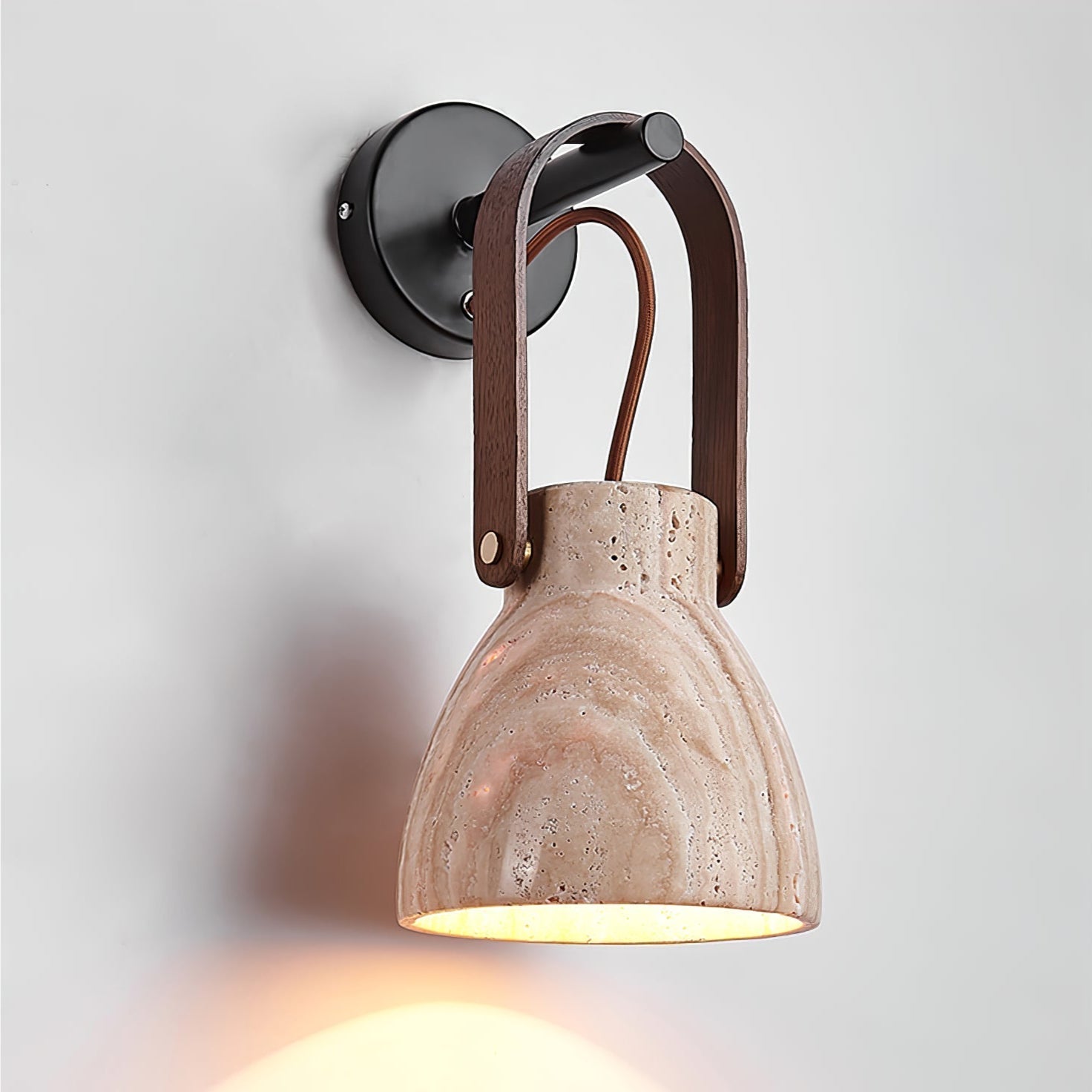Travertine Lantern Wall Light