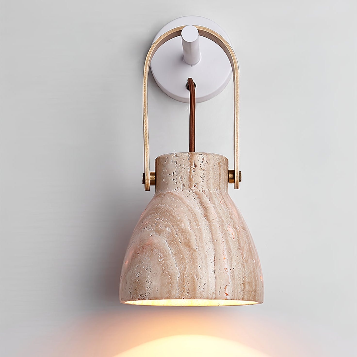 Travertine Lantern Wall Light