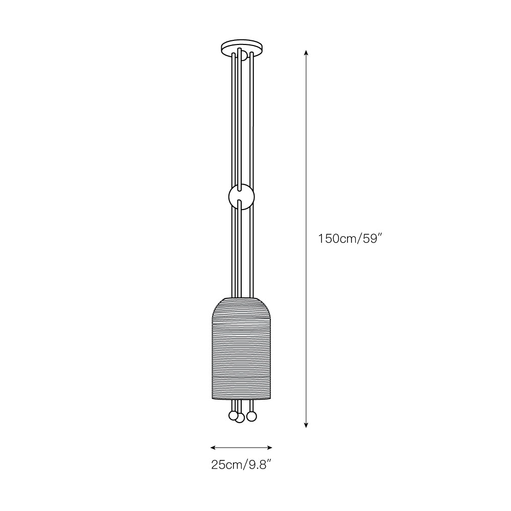 Ucaryra Premium Elegance Glass Lantern Pendant Lamp - Letslighting