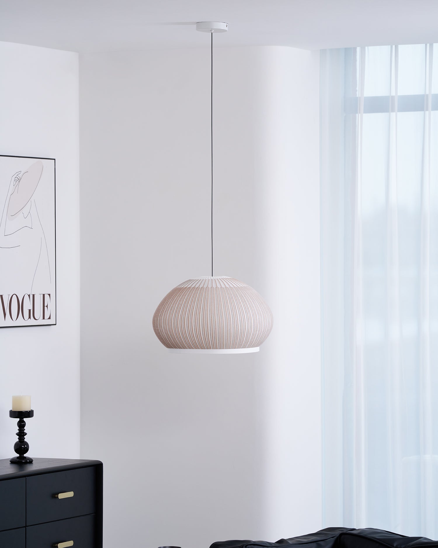 Blythe Minimalist Fabric Pendant Light - Letslighting