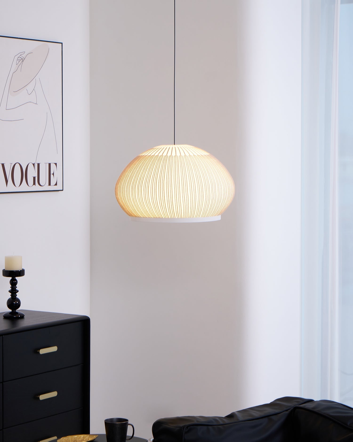 Blythe Minimalist Fabric Pendant Light - Letslighting