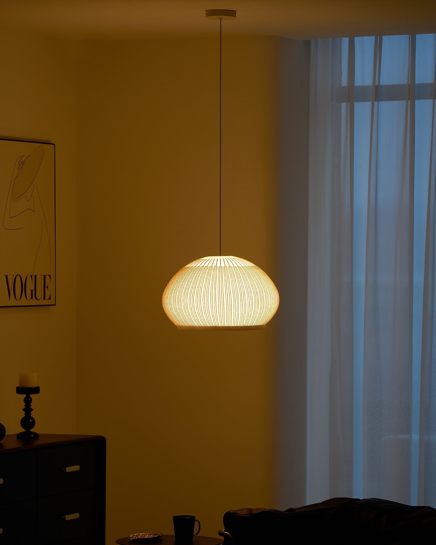 Blythe Minimalist Fabric Pendant Light - Letslighting
