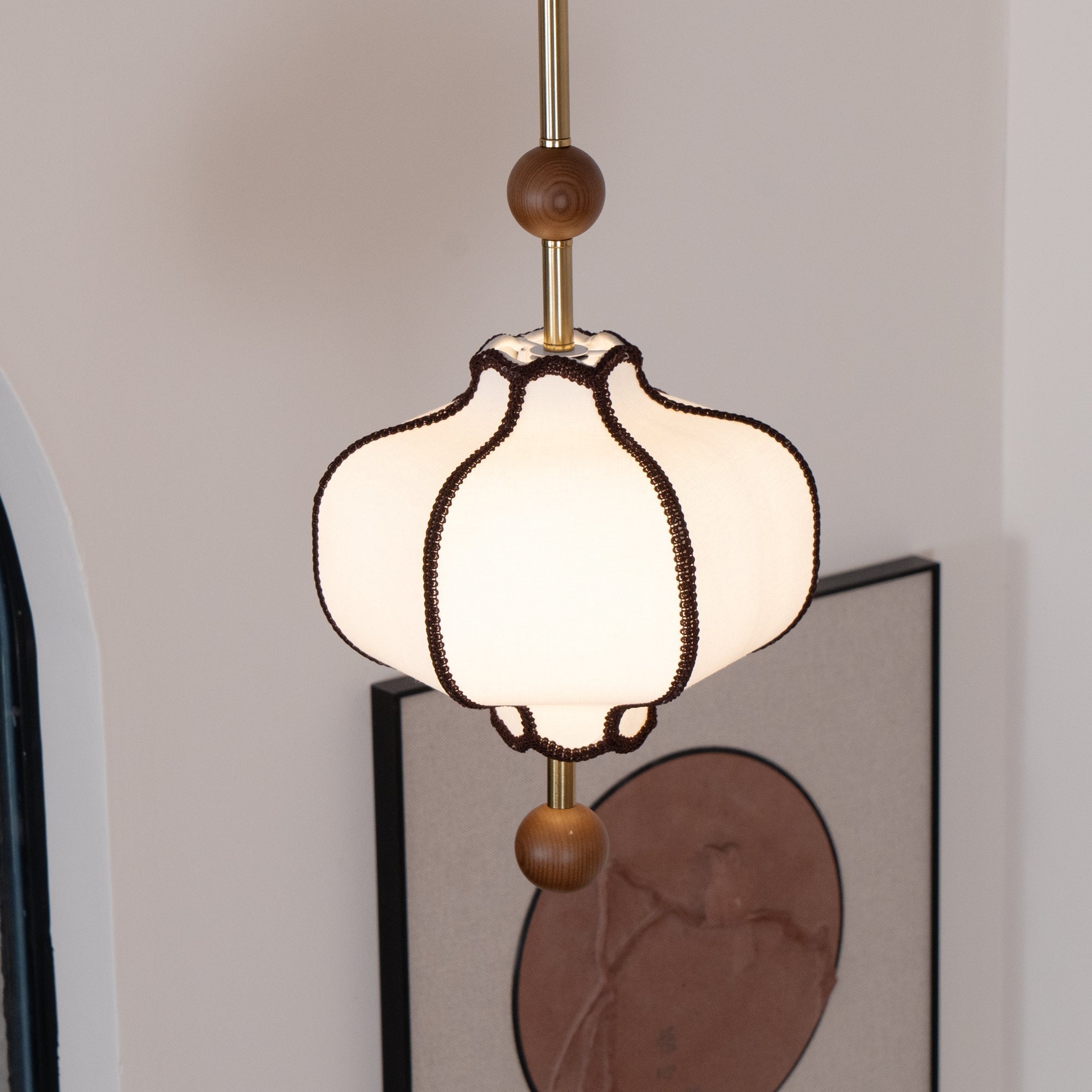 Ritta Lantern Fabric Pendant Light