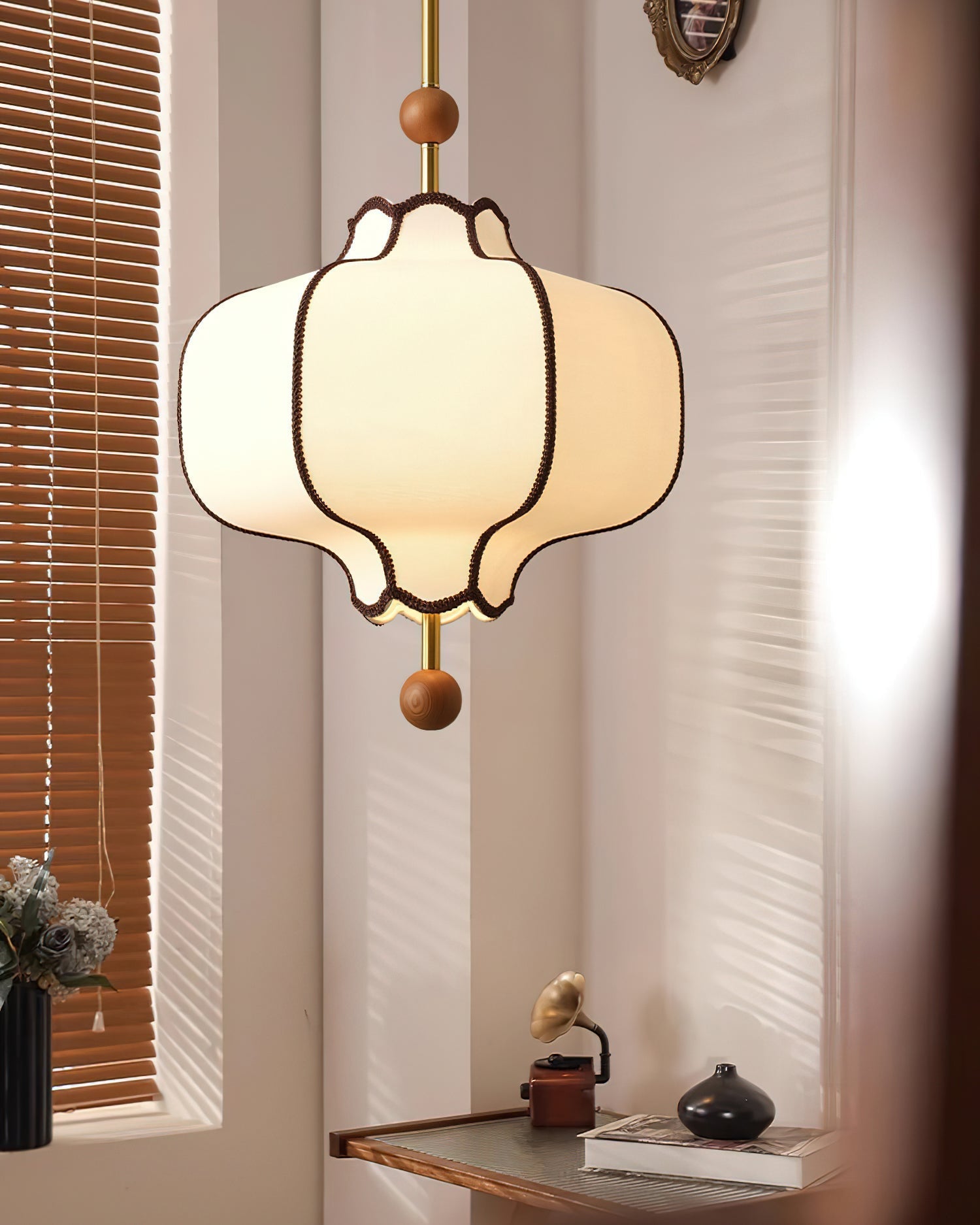 Lustra Pendant Light Lantern Fabric for Living Room - Letslighting