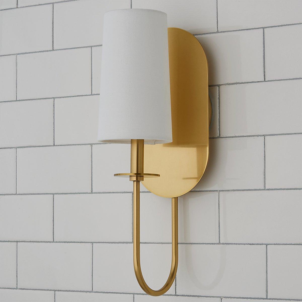Voloraris Premium Elegance Brass Fabric Wall Lamp - Letslighting