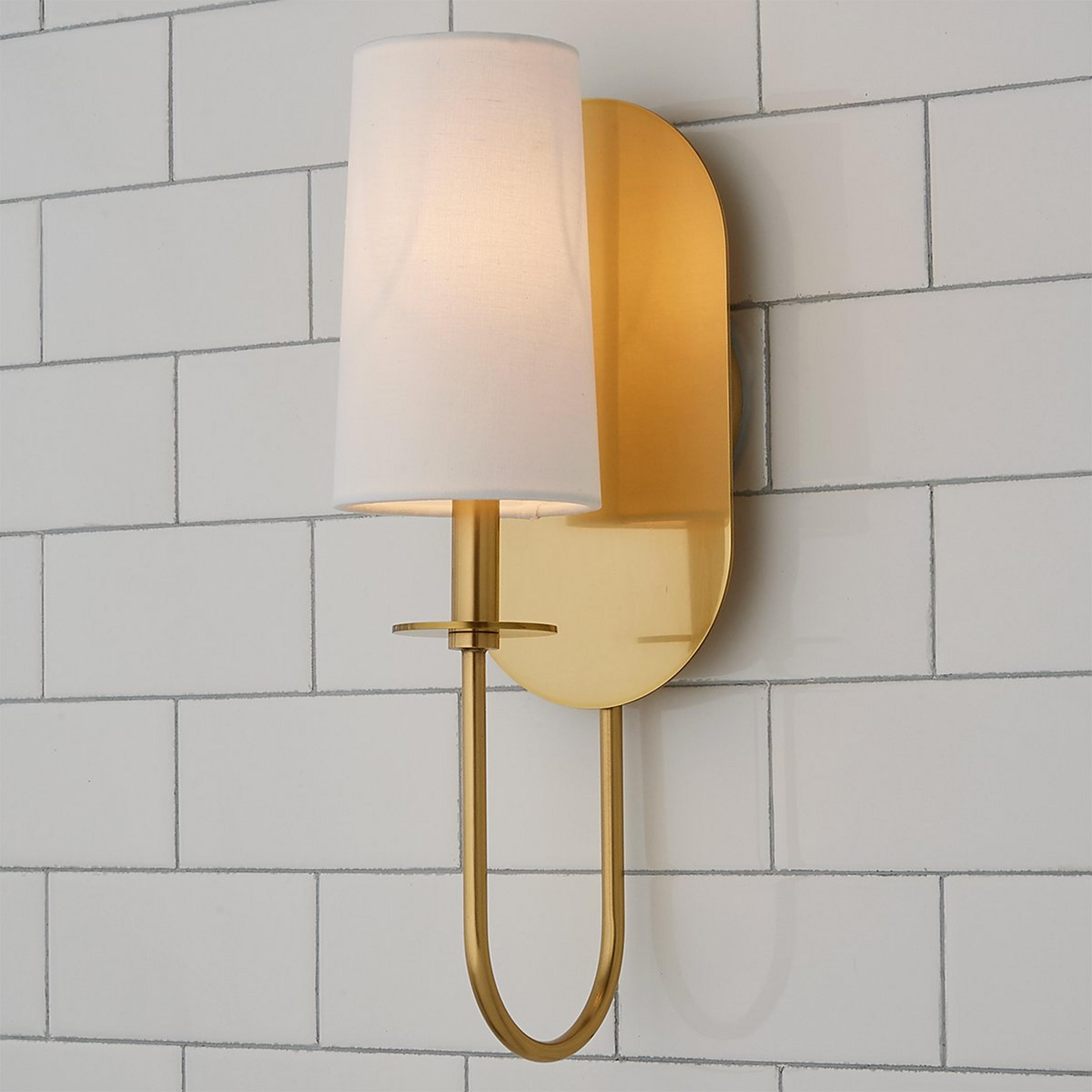Voloraris Premium Elegance Brass Fabric Wall Lamp - Letslighting