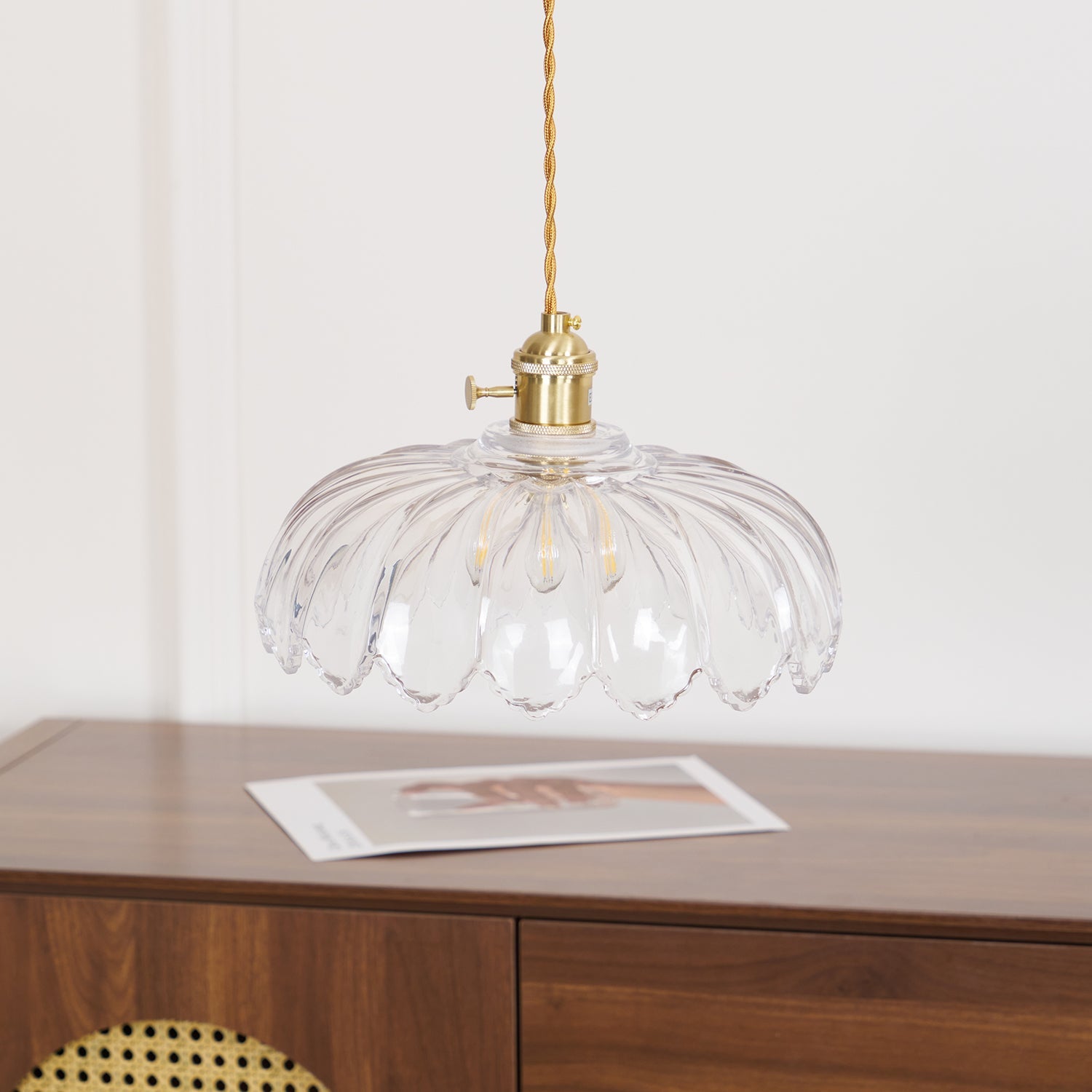 Limea Green Glass Flower Pendant Light