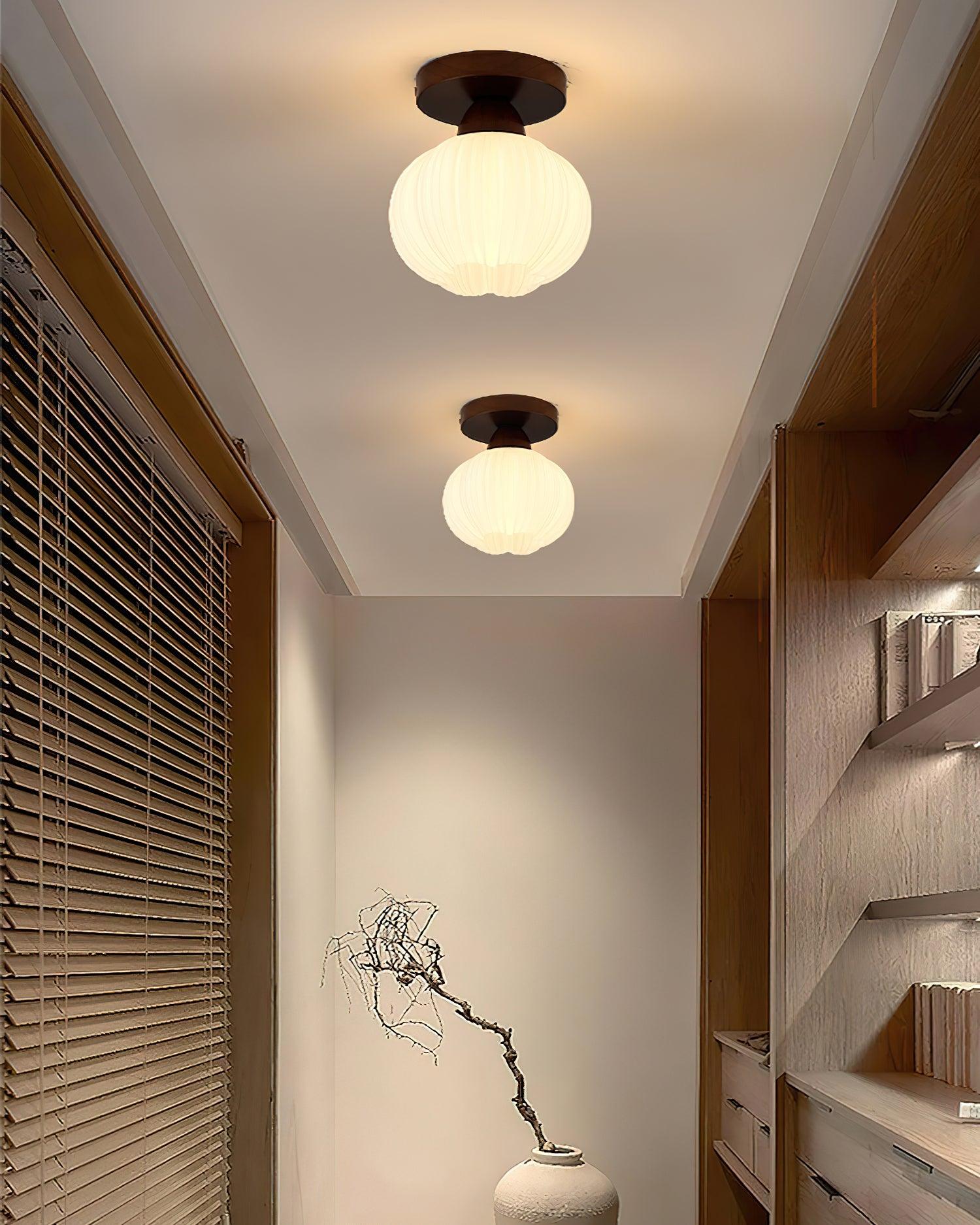 Gleam Large Flower Bag Wood Ceiling Lamp - Letslighting