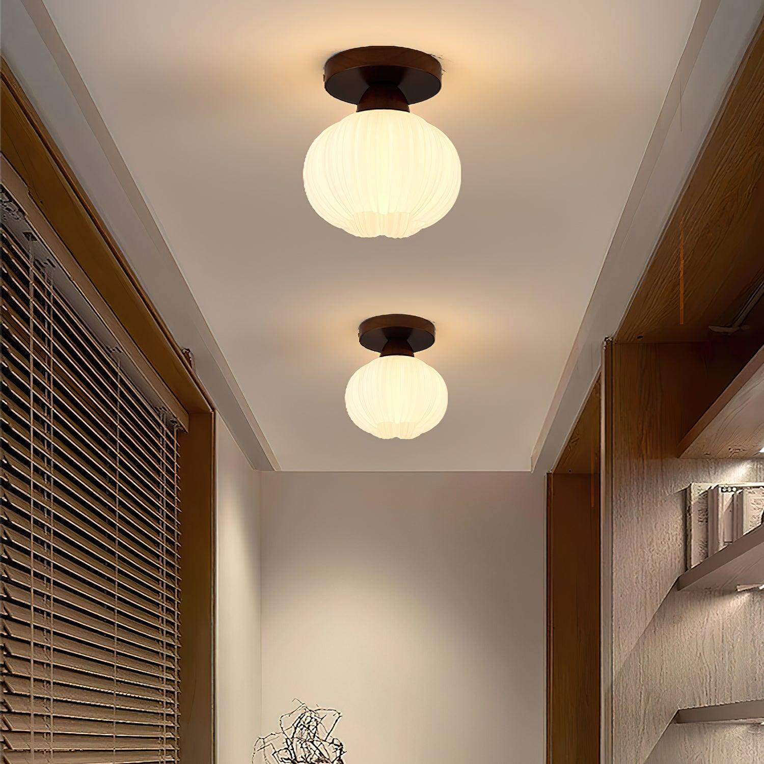 Gleam Large Flower Bag Wood Ceiling Lamp - Letslighting