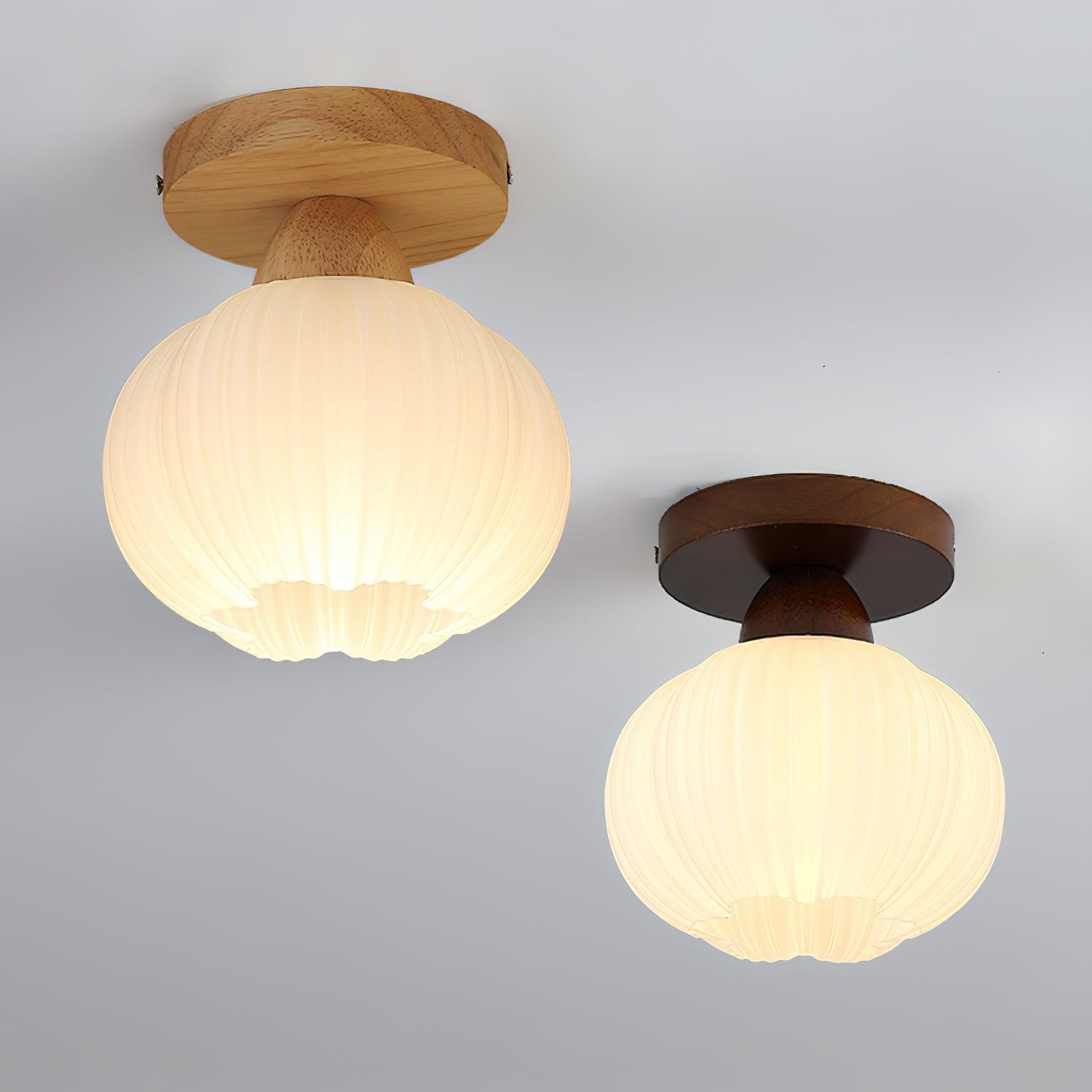 Gleam Large Flower Bag Wood Ceiling Lamp - Letslighting