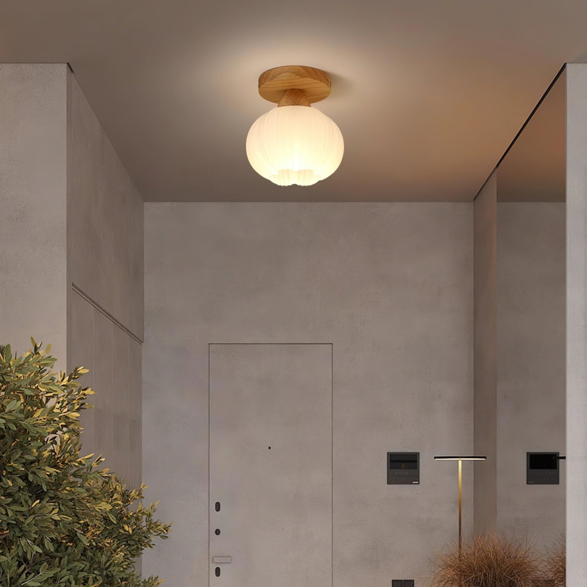 Gleam Large Flower Bag Wood Ceiling Lamp - Letslighting