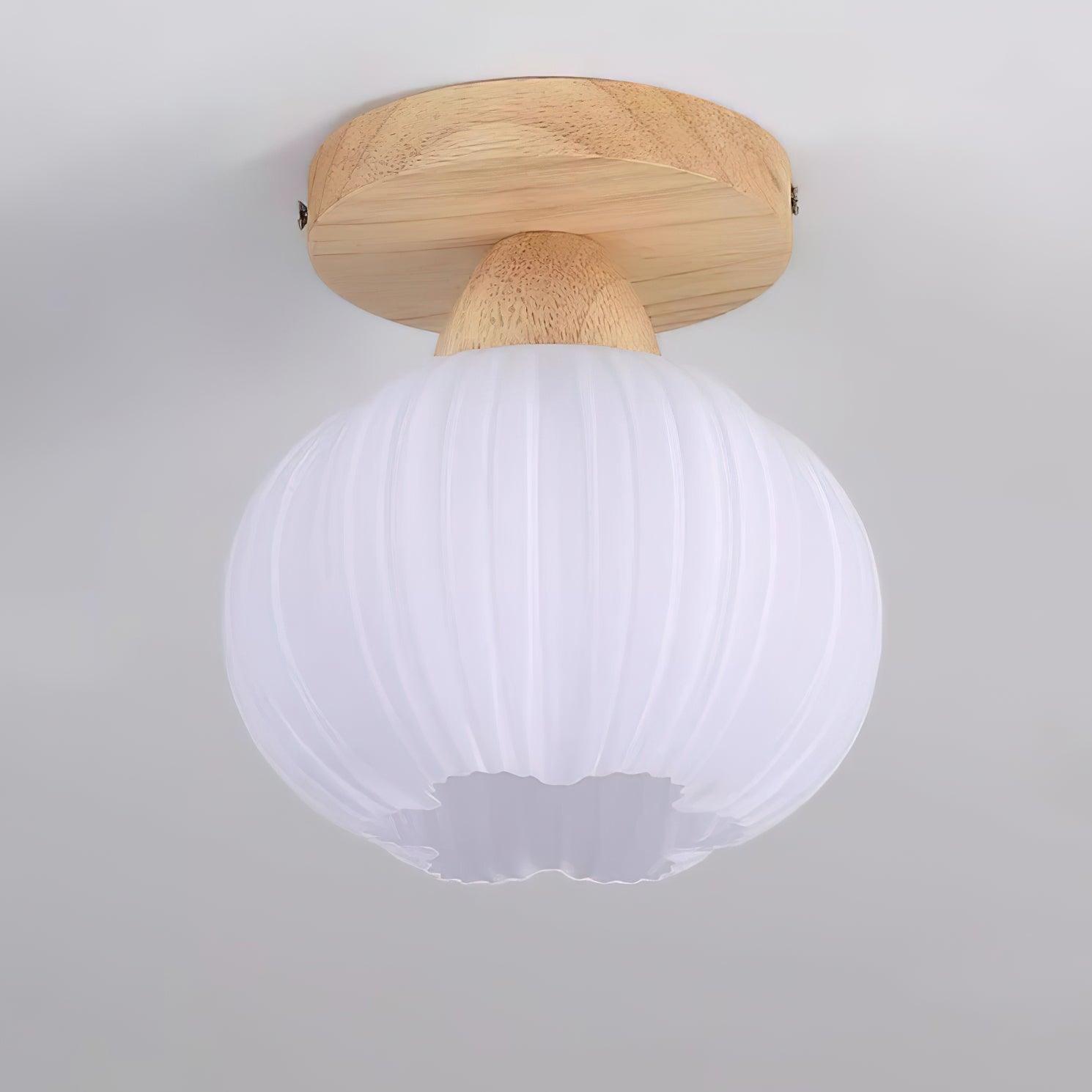 Gleam Large Flower Bag Wood Ceiling Lamp - Letslighting