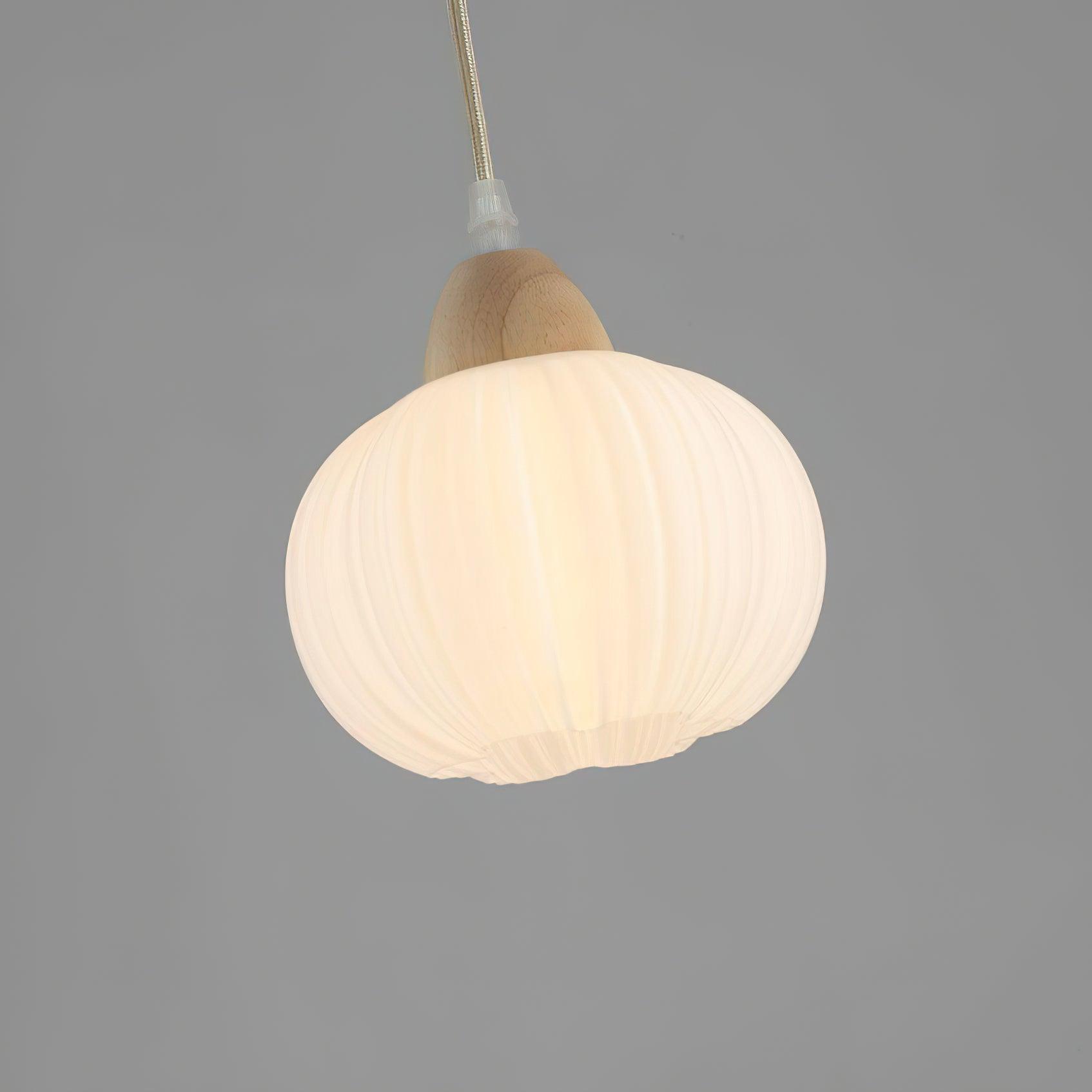 Pumpkin Modern Wood Pendant Lamp - Letslighting