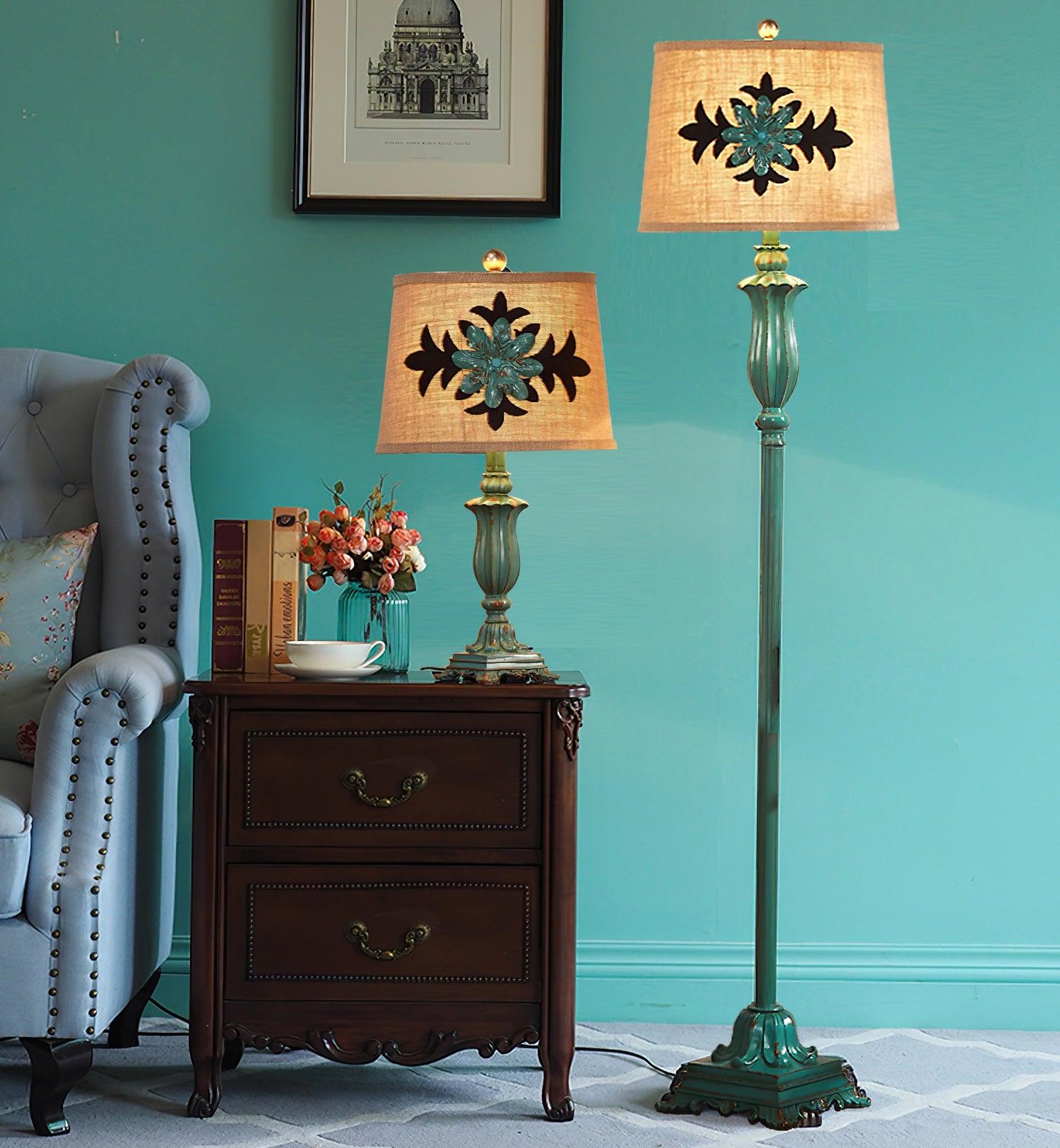 Byron Vintage Resin Floor Lamp - Letslighting