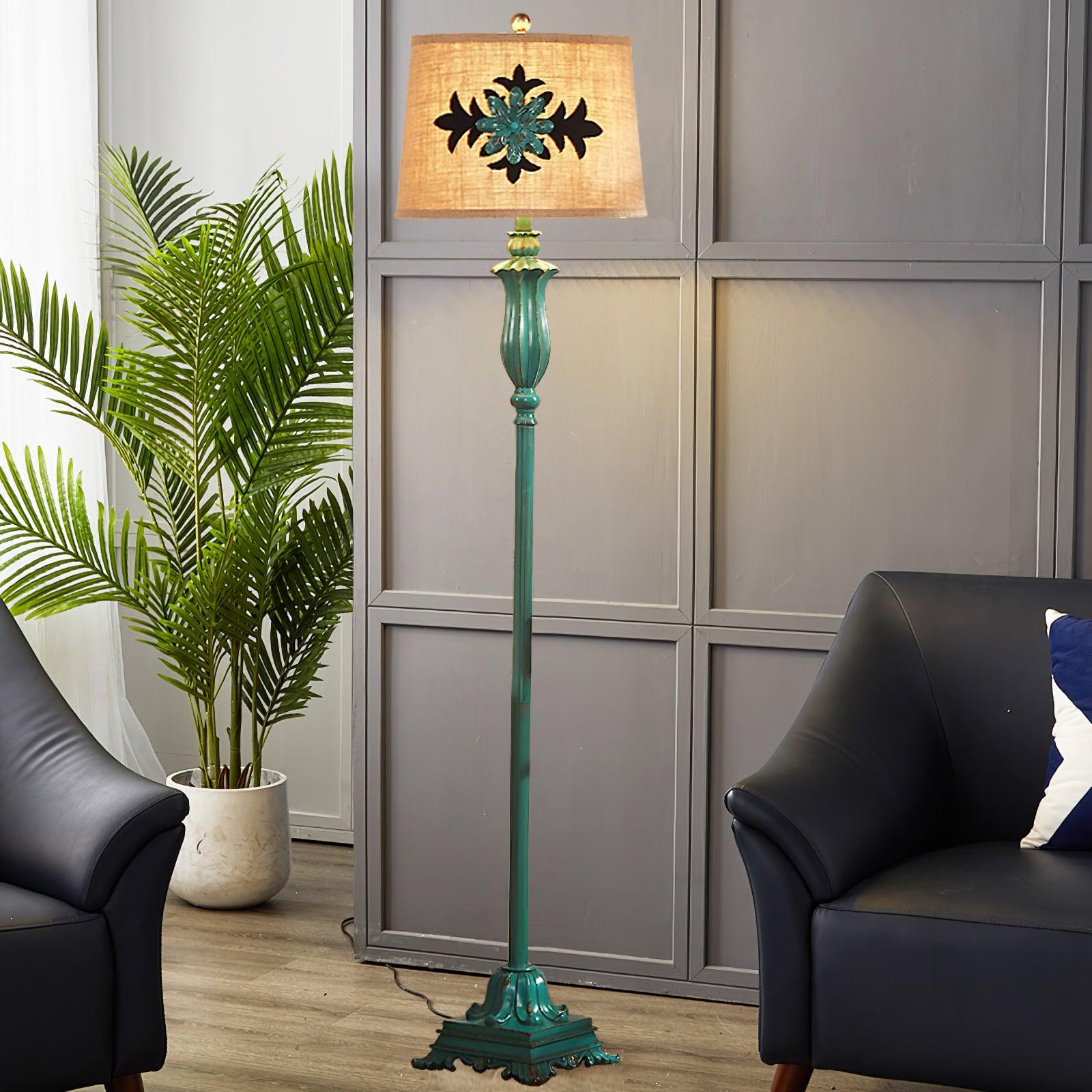 Byron Vintage Resin Floor Lamp - Letslighting