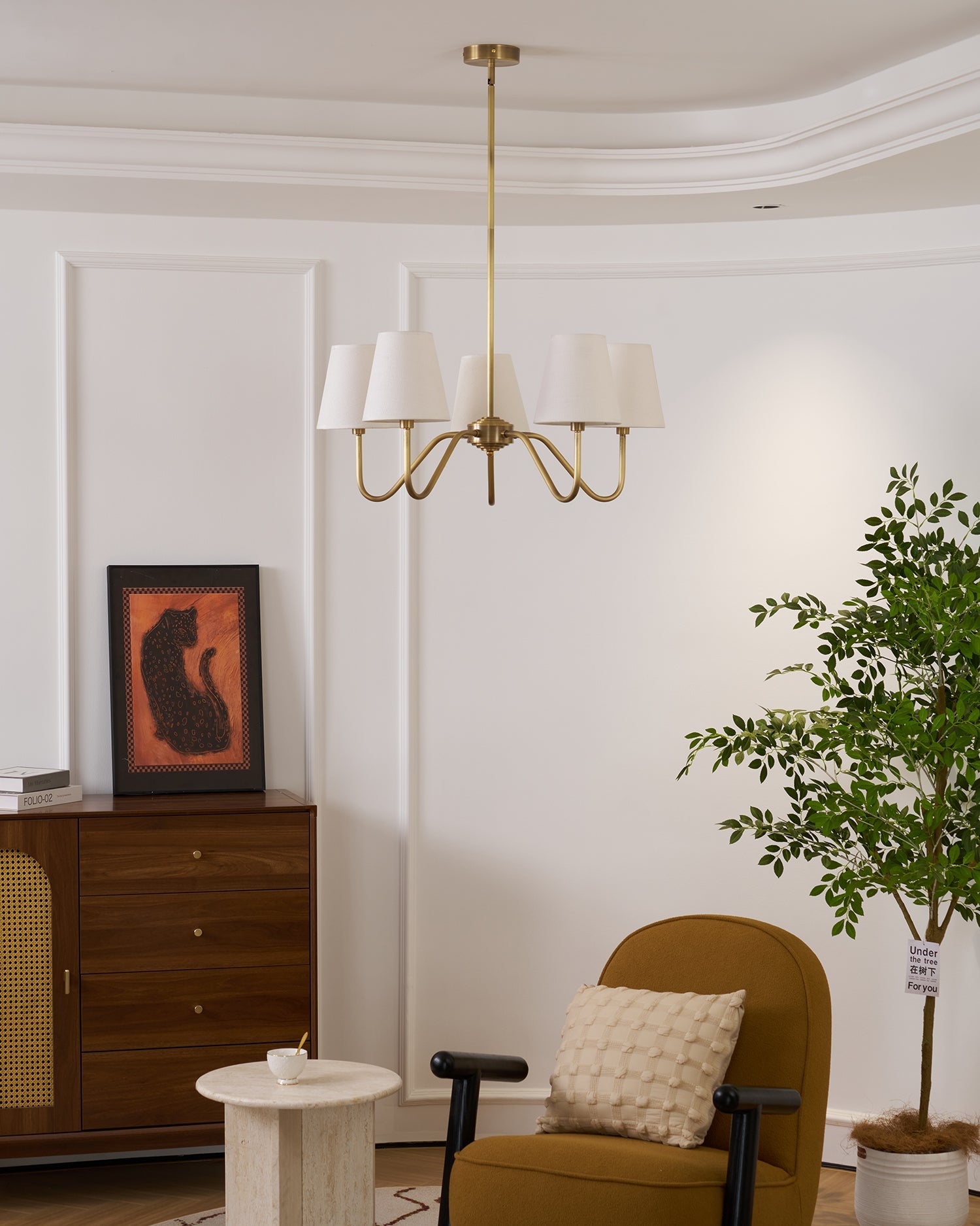 Lassen Chandelier Curved Arms - Letslighting