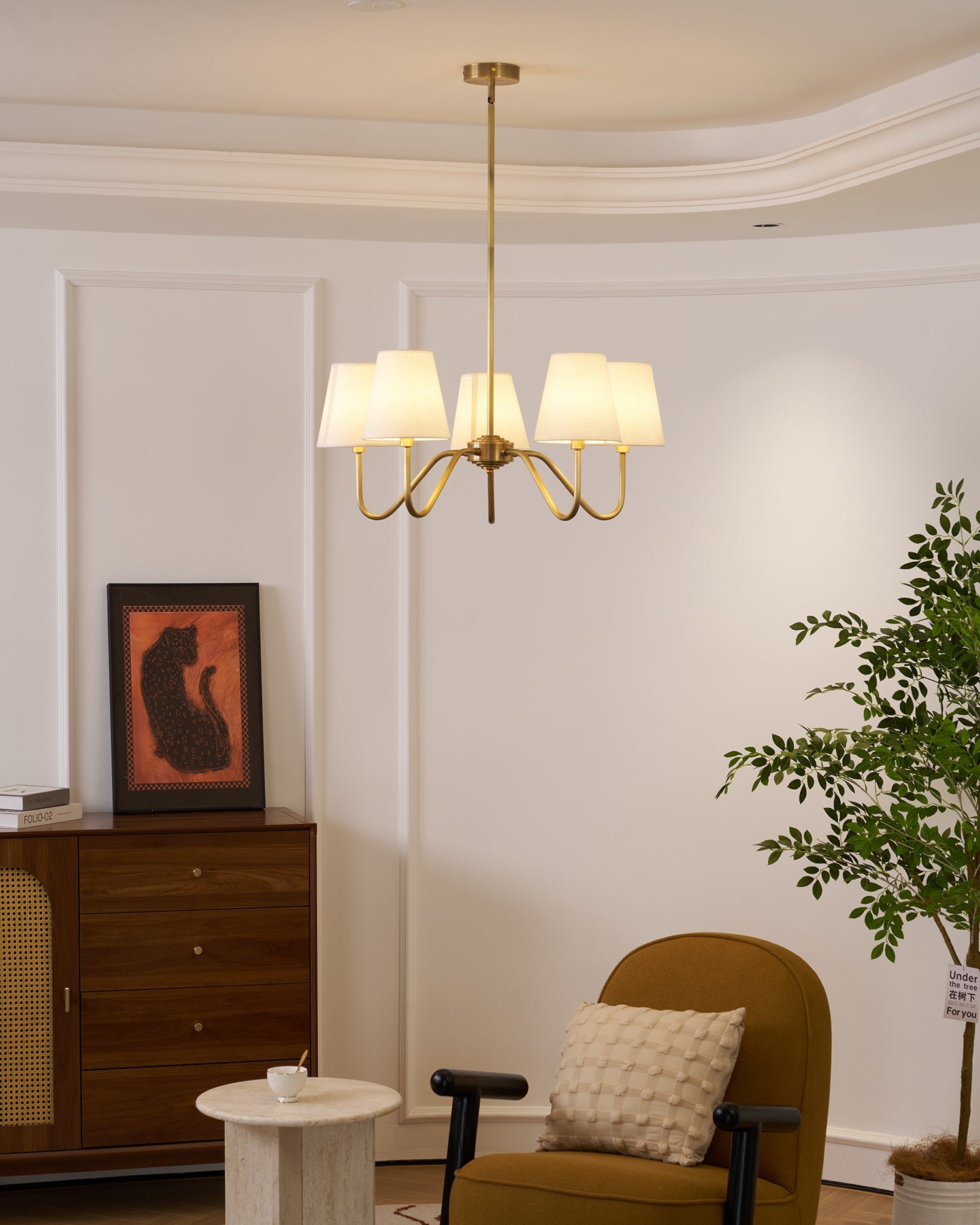 Lassen Chandelier Curved Arms - Letslighting