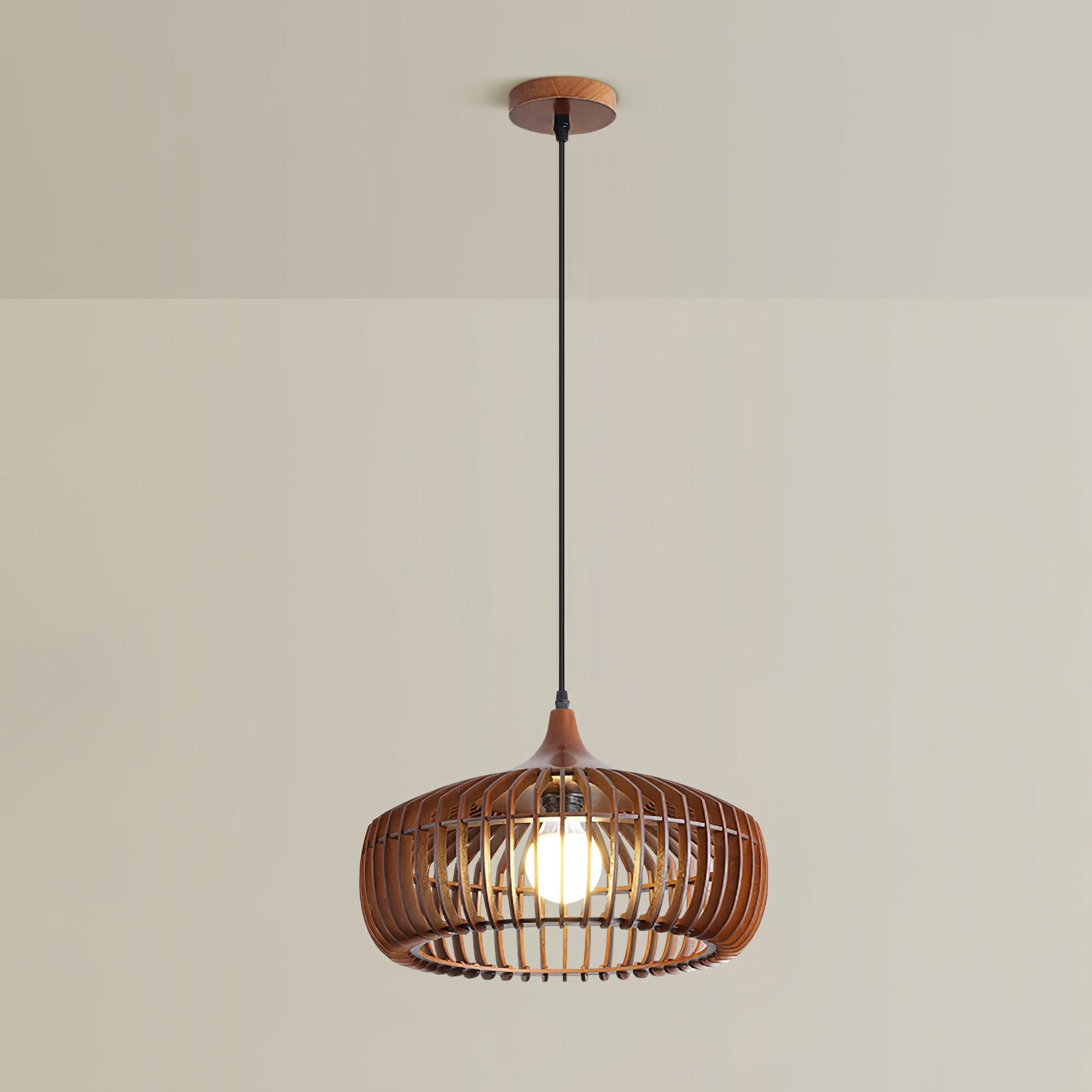 Vesva Wooden Retro Pendant Lamp - Letslighting