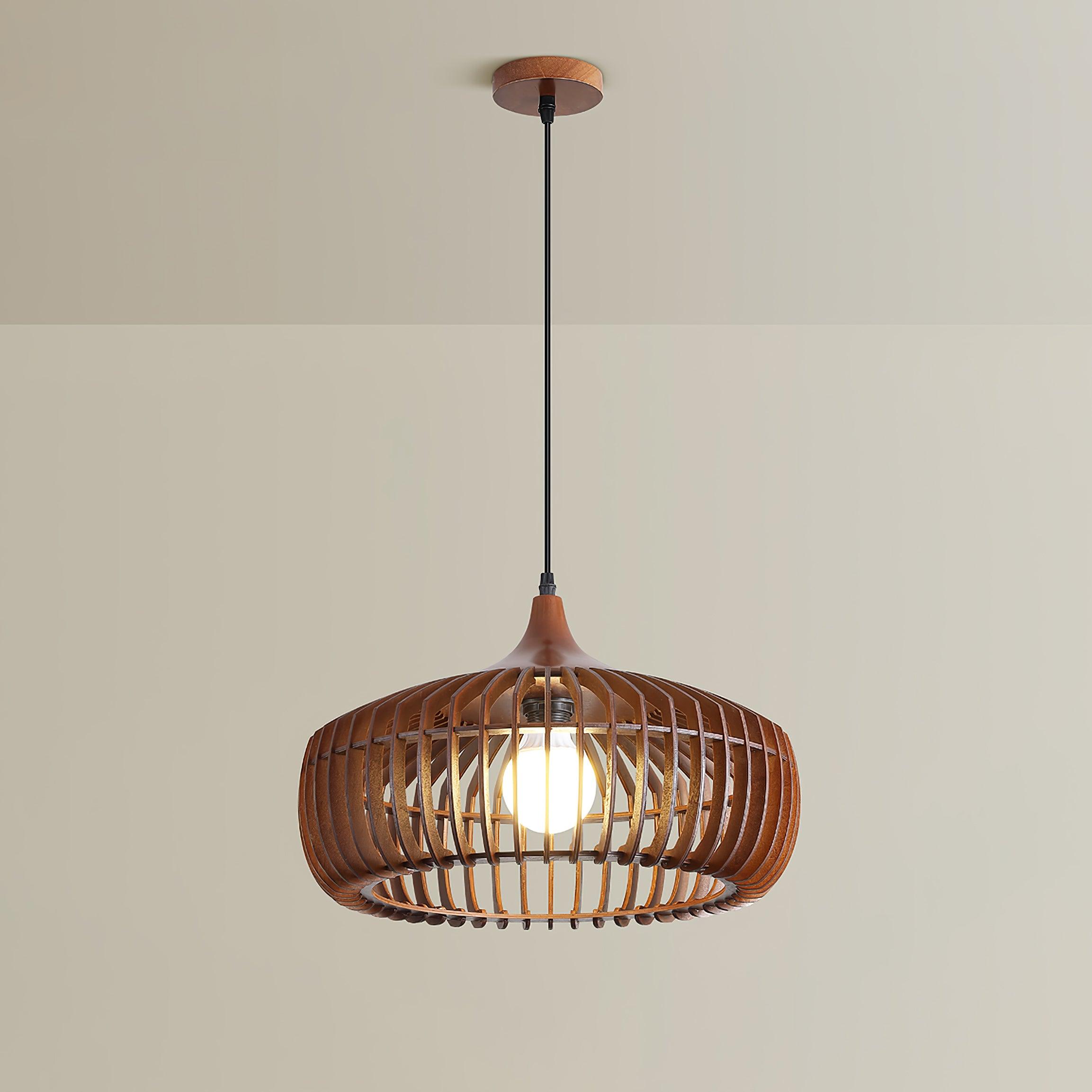 Vesva Wooden Retro Pendant Lamp - Letslighting