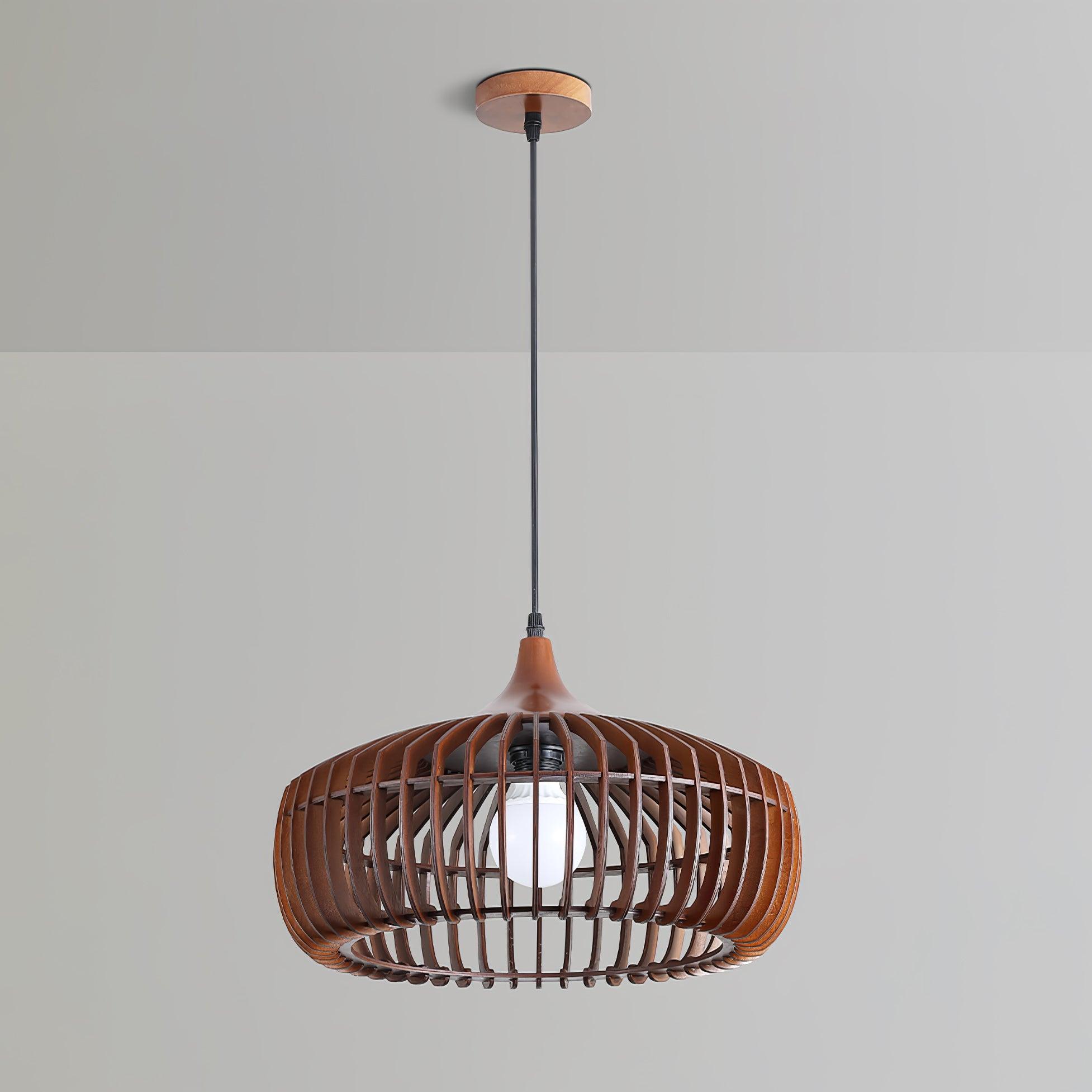 Vesva Wooden Retro Pendant Lamp - Letslighting
