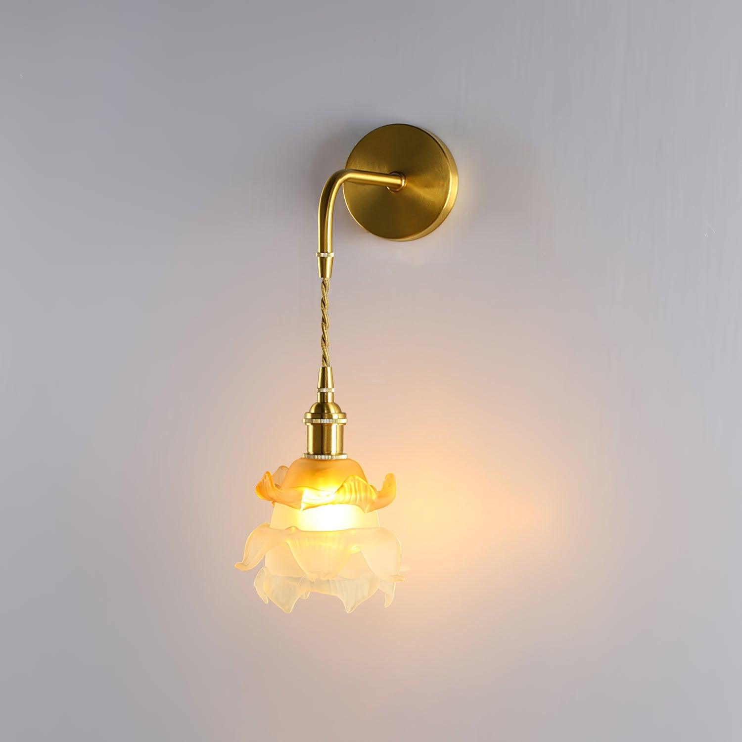 Amarira Premium Elegance Brass Glass Wall Lamp - Letslighting