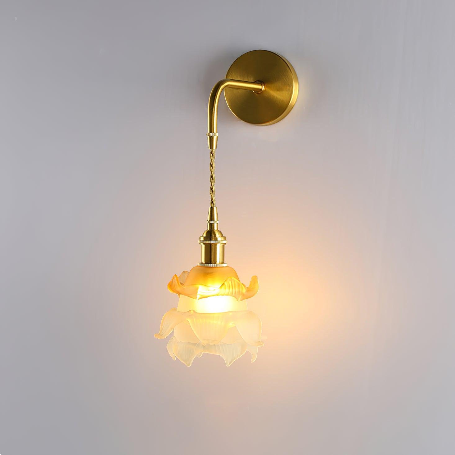 Amarira Premium Elegance Brass Glass Wall Lamp - Letslighting