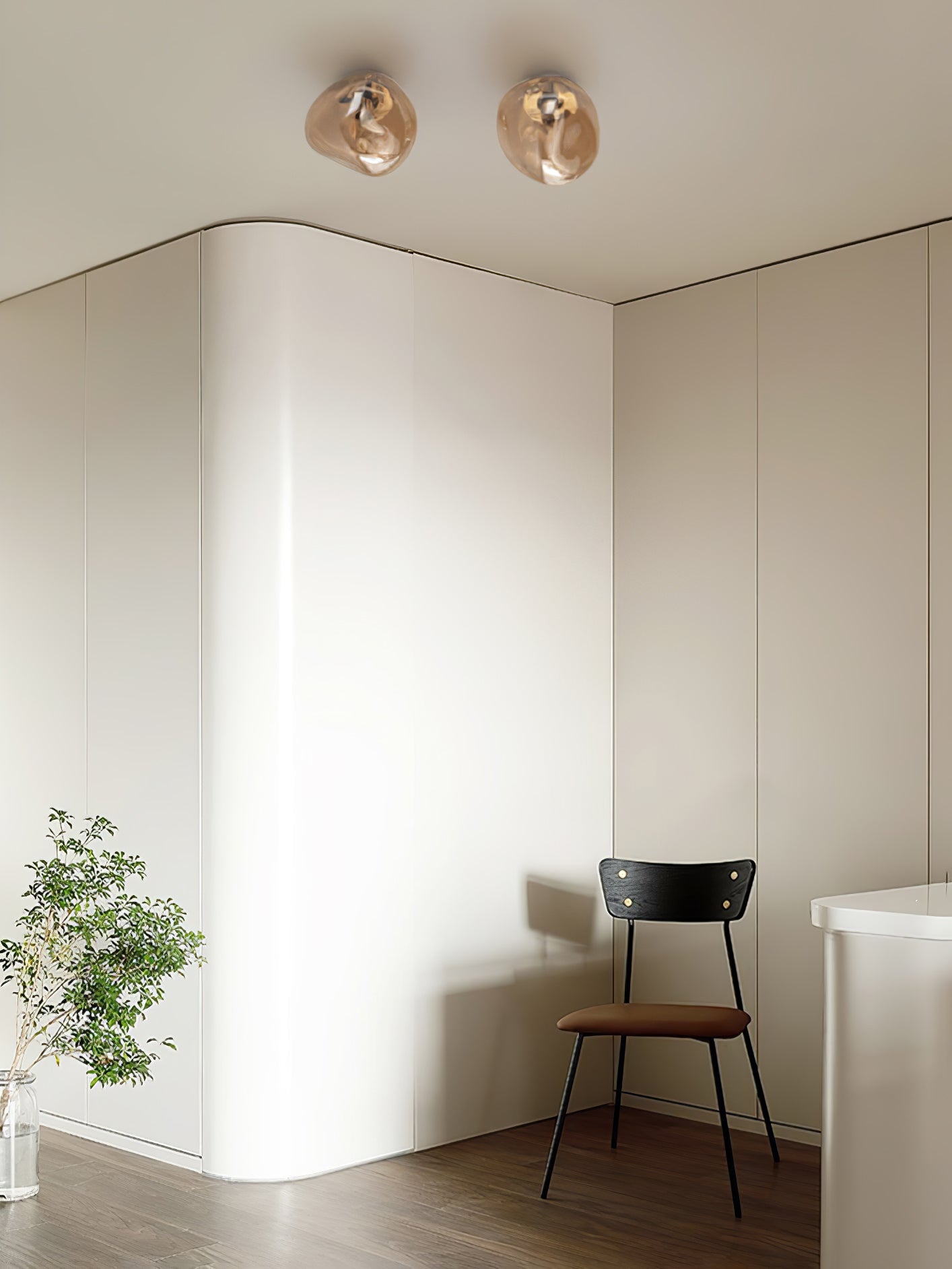 Auden Amber Glass Wall Lamp - Letslighting