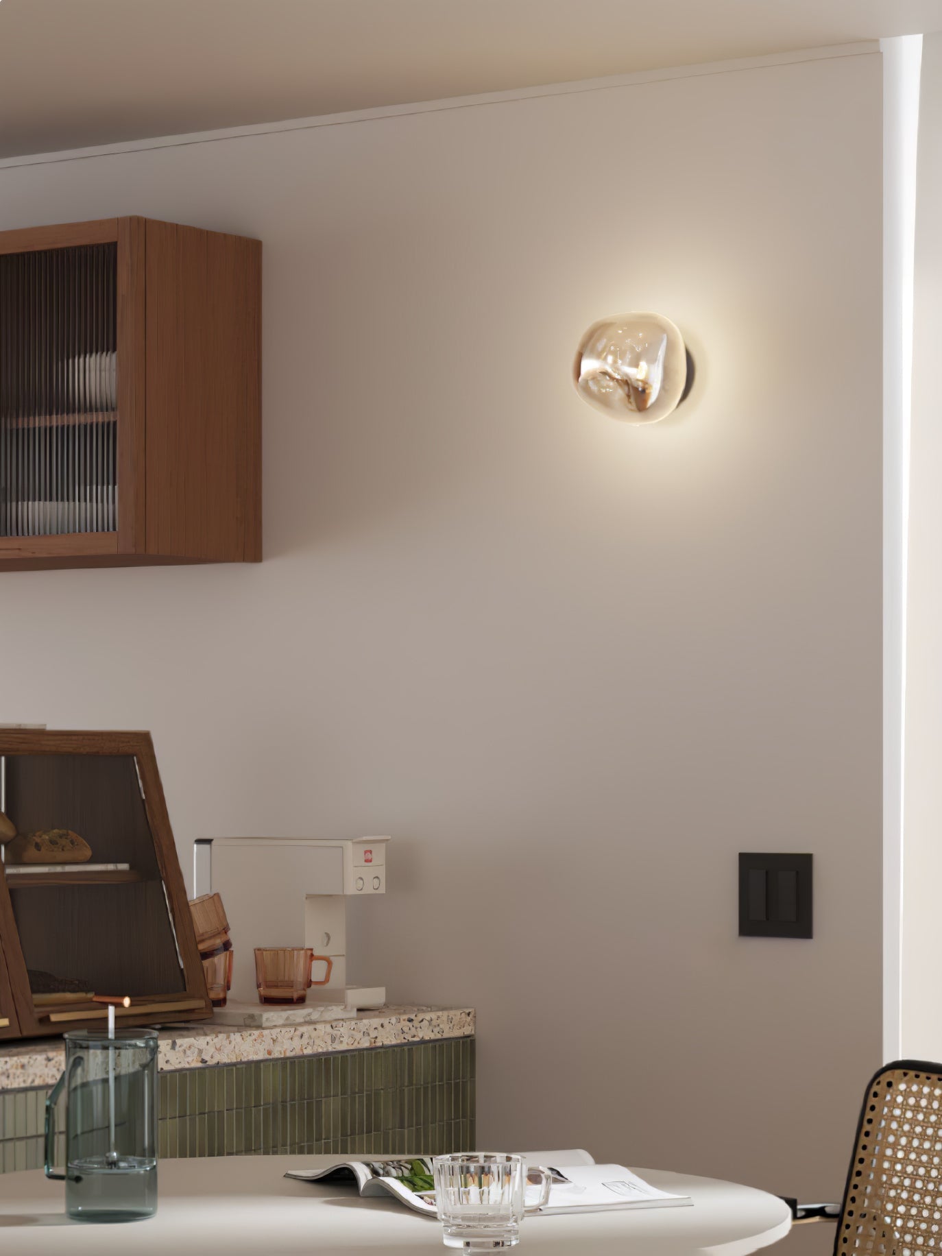 Auden Amber Glass Wall Lamp - Letslighting